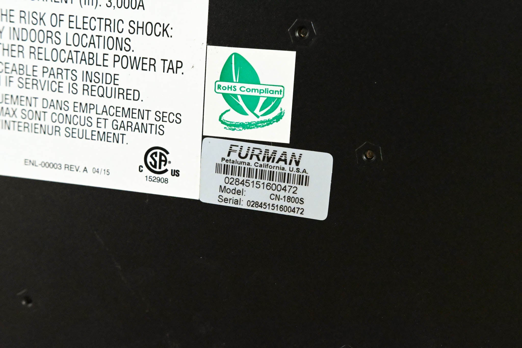 Furman CN-1800S 15A Power Conditioner with SmartSequencing