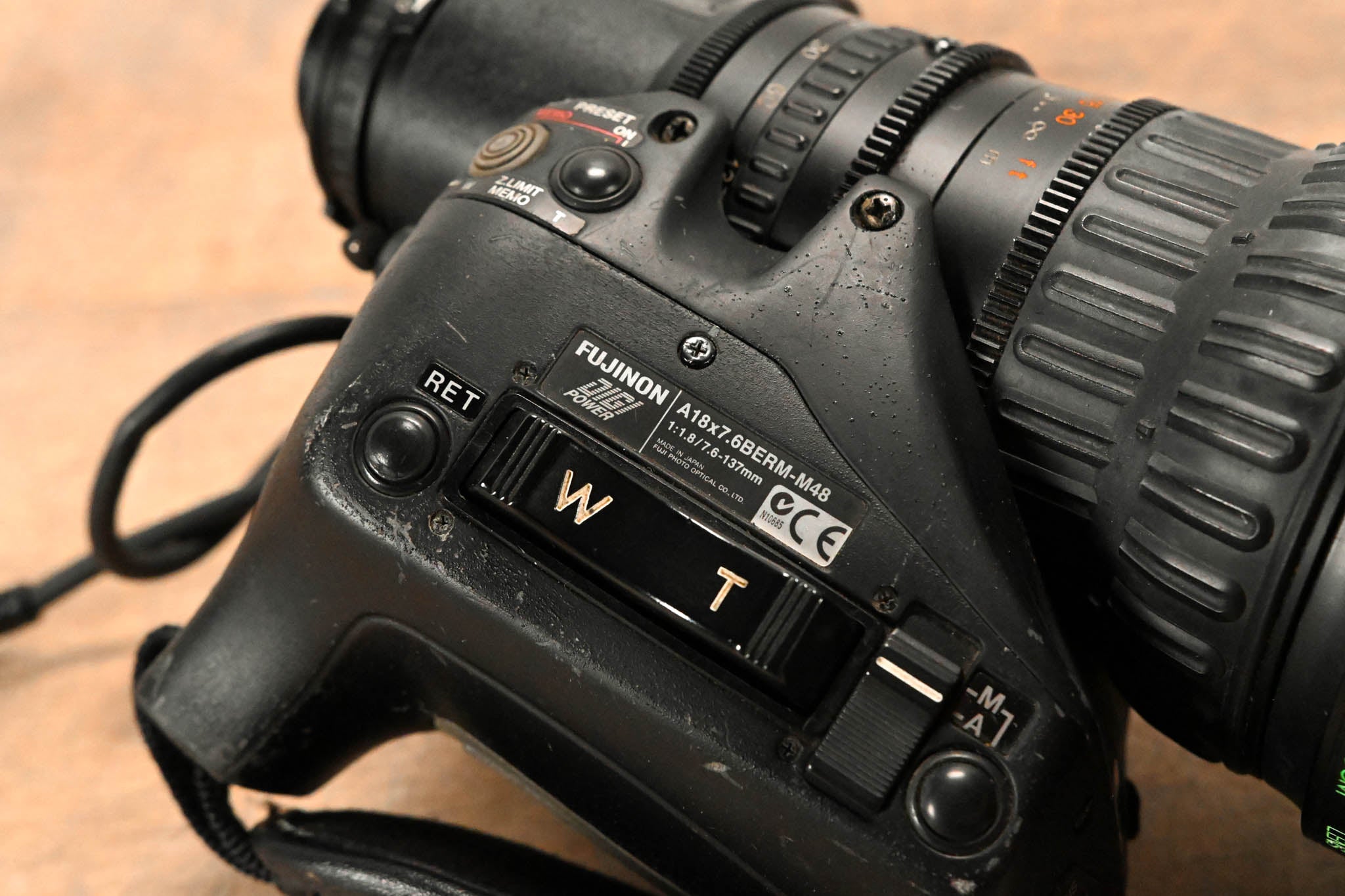 Fujinon A18x7.6BERM-M48 B4 Mount (2/3") TV Zoom Lens