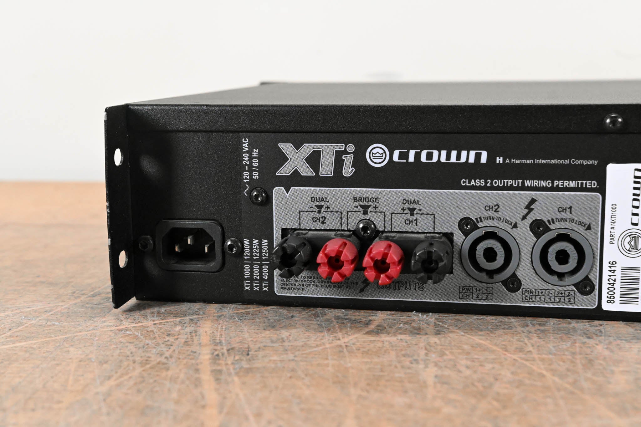 Crown XTi 1000 Stereo Power Amplifier with DSP