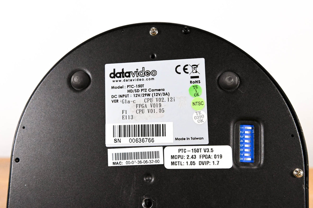 Datavideo PTC-150T HD/SD PTZ Video Camera with HDBaseT (NO POWER SUPPLY)