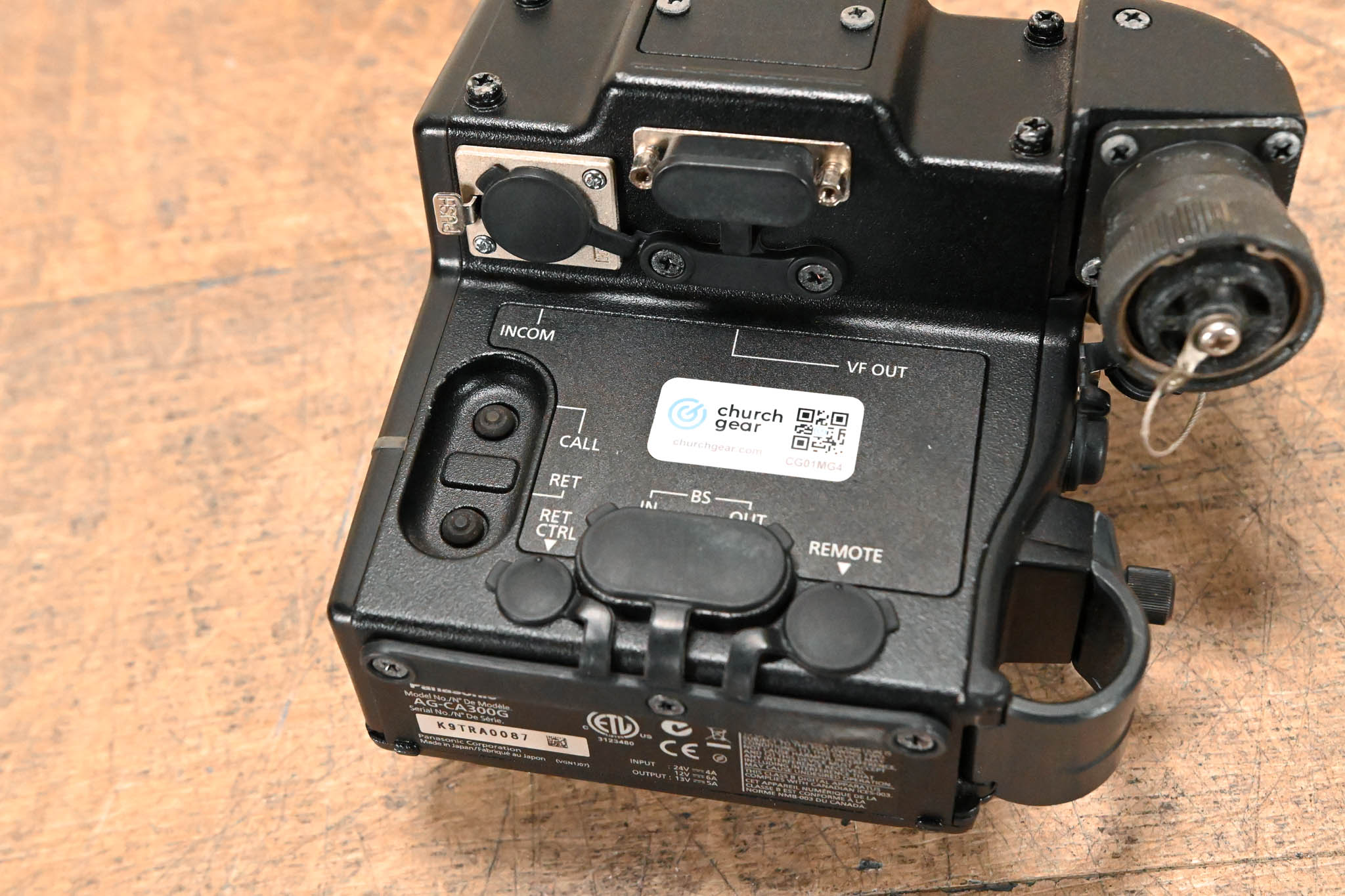 Panasonic AG-CA300G Camera Studio Adapter