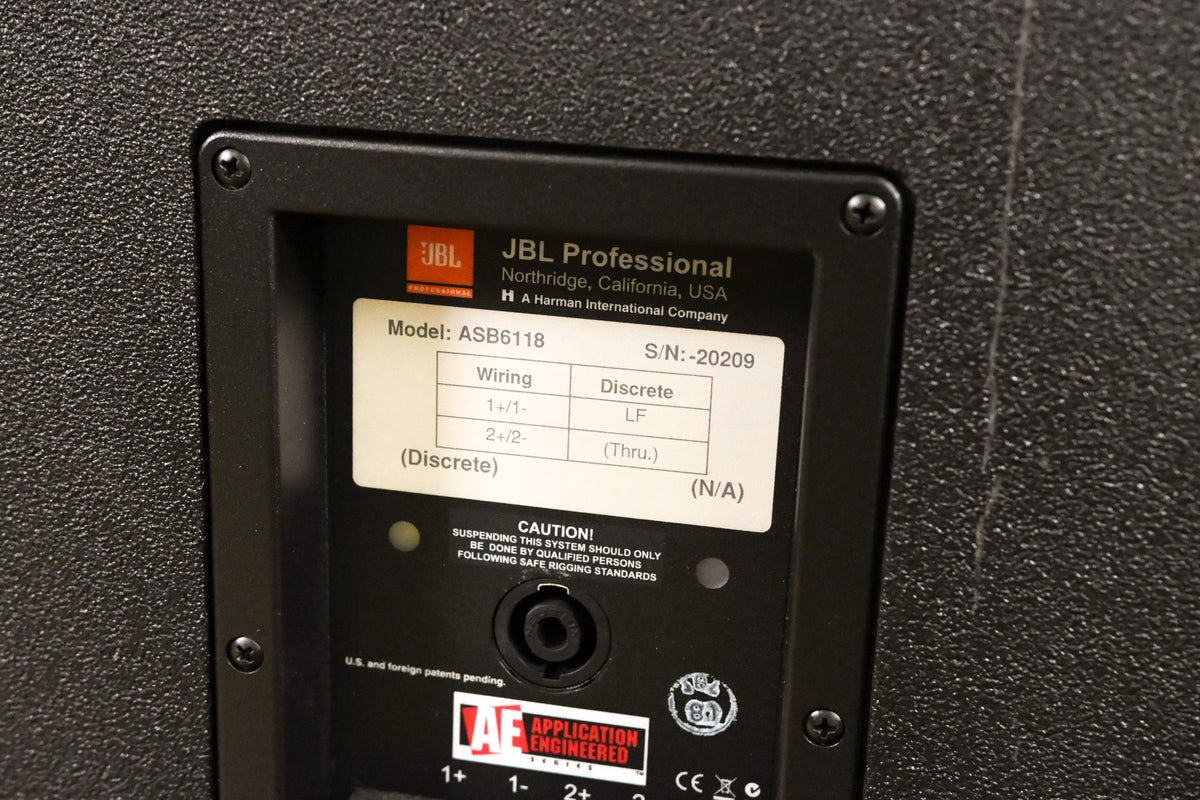JBL ASB6118 Single 18" High Power Subwoofer