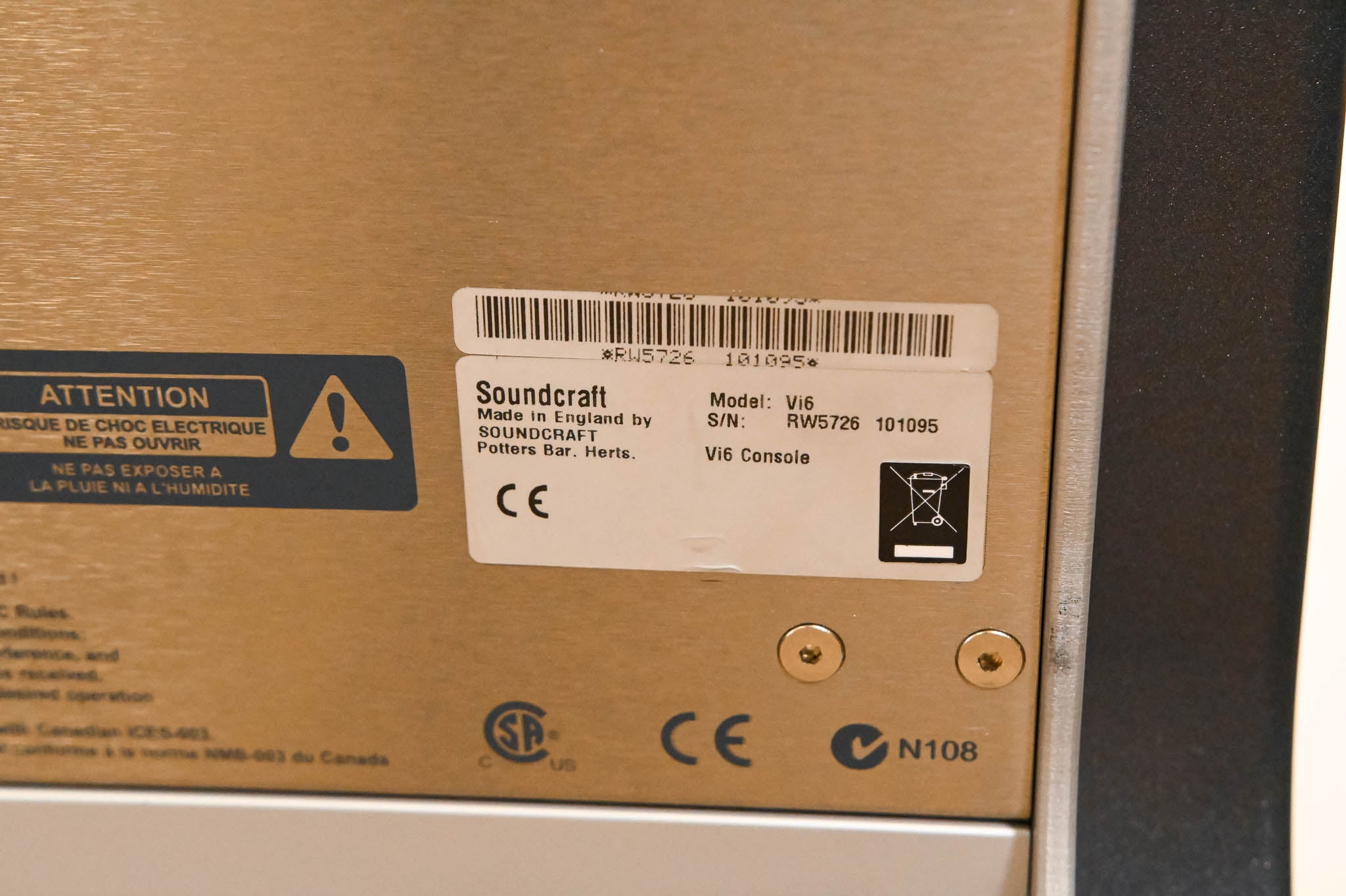 Soundcraft Vi6 Digital Console Surface