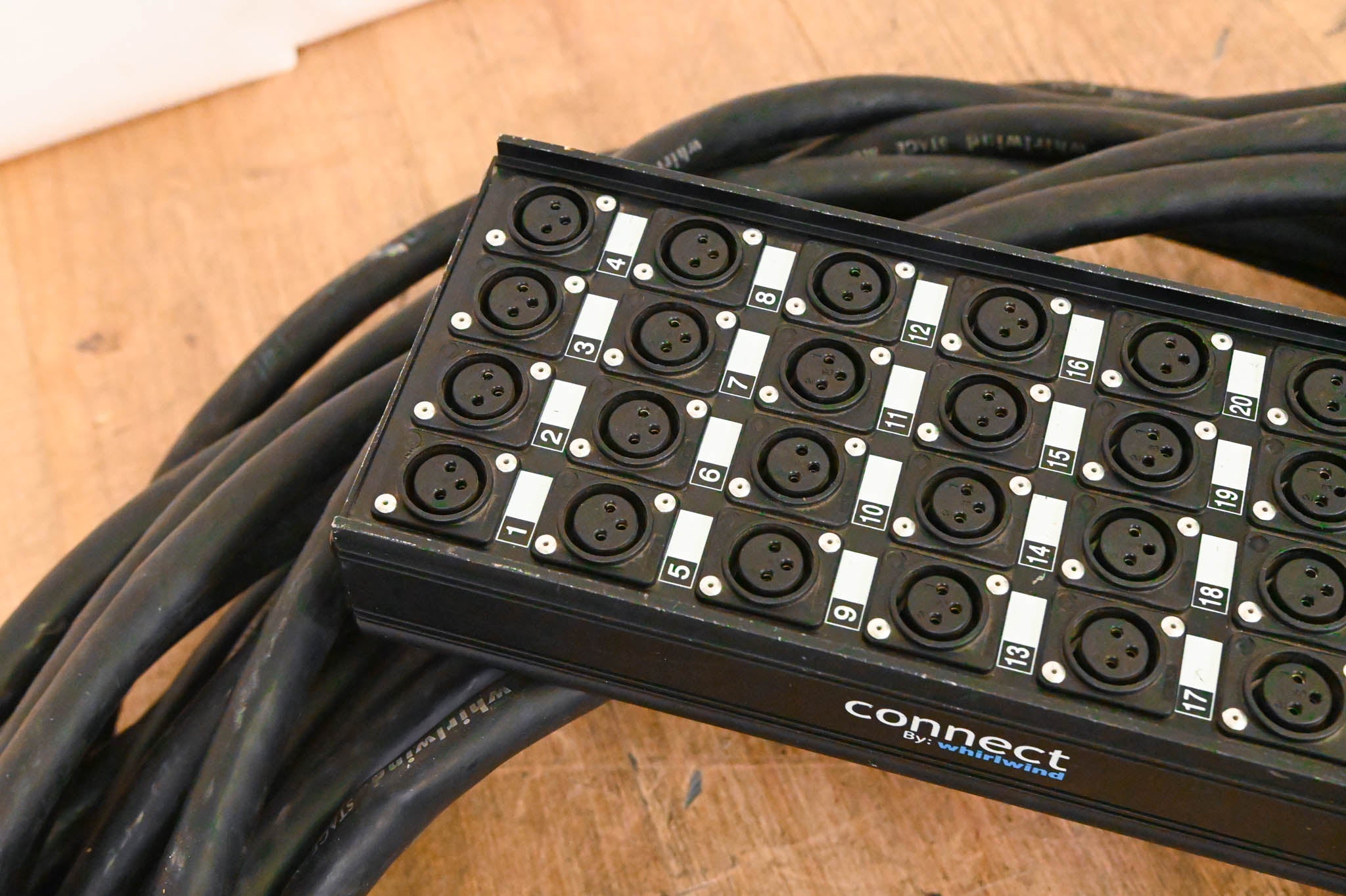 Whirlwind Connect 24x4 XLR Stage Box to Fanout Snake - 100ft