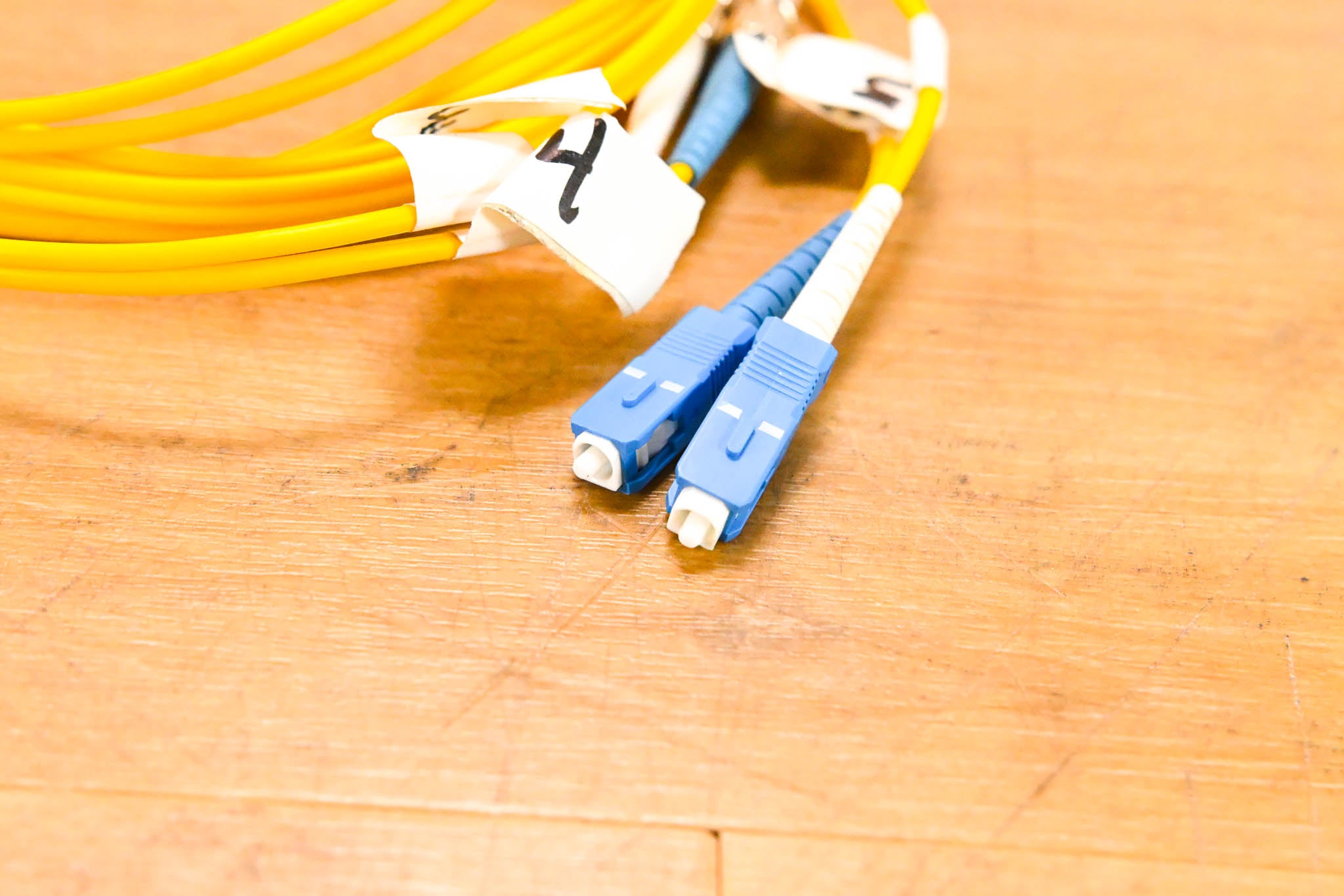 Unbranded SC-ST Duplex Single Mode Fiber Optic Patch Cable - 10'