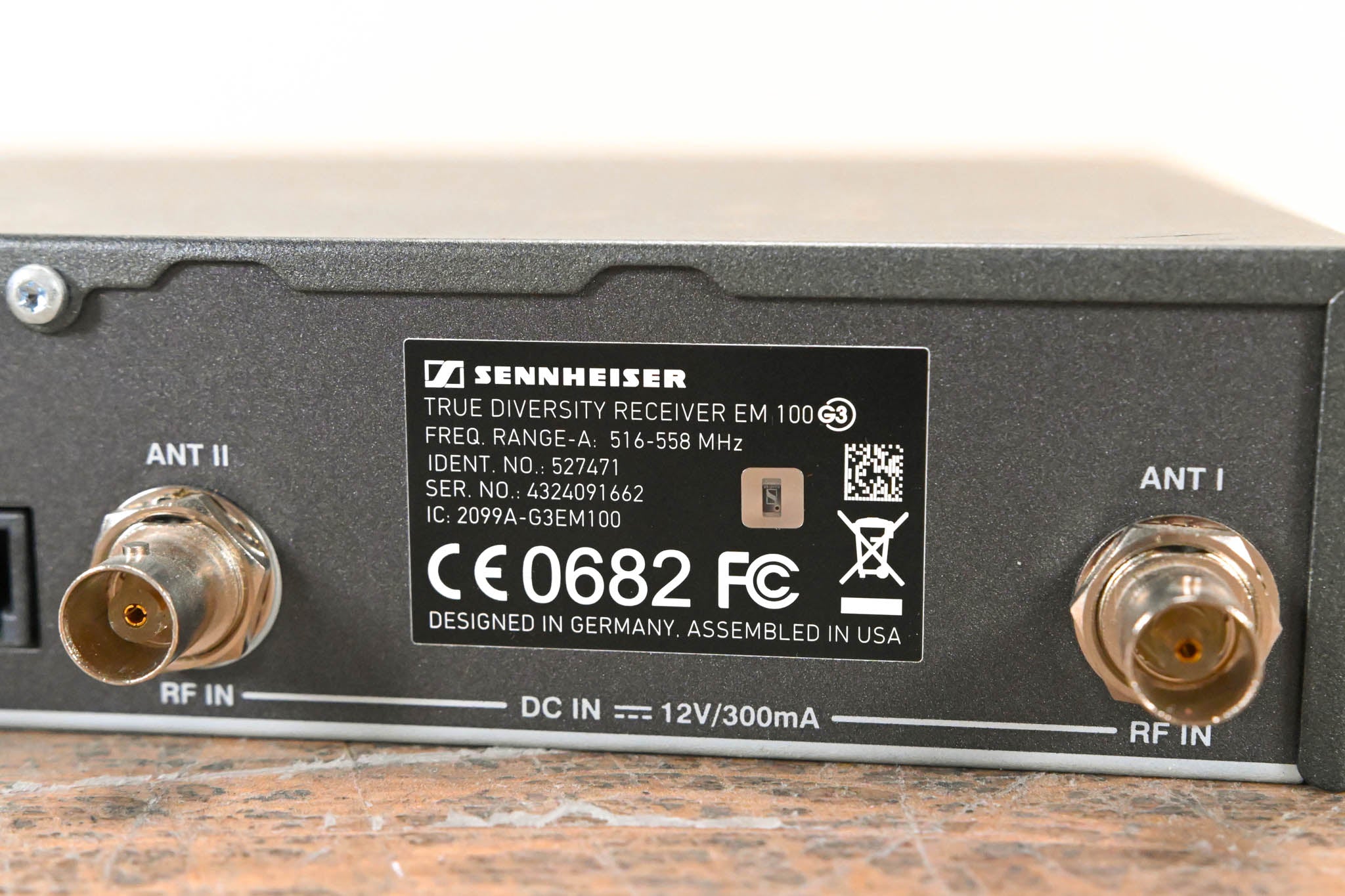 Sennheiser EM 100 G3 Wireless Receiver - 516-558 MHz (NO POWER SUPPLY)