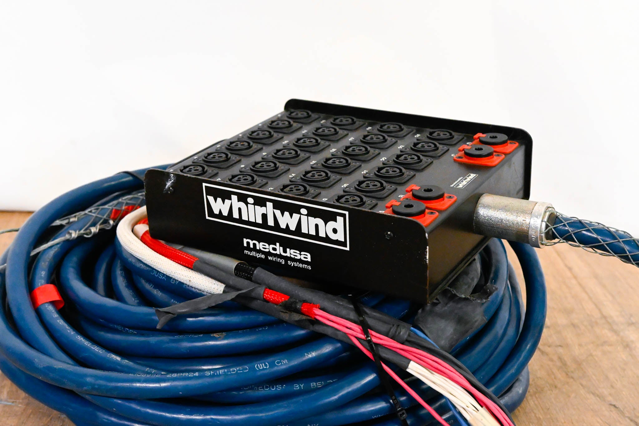 Whirlwind Medusa 24x4 XLR Stage Box to Fanout Snake - 100ft