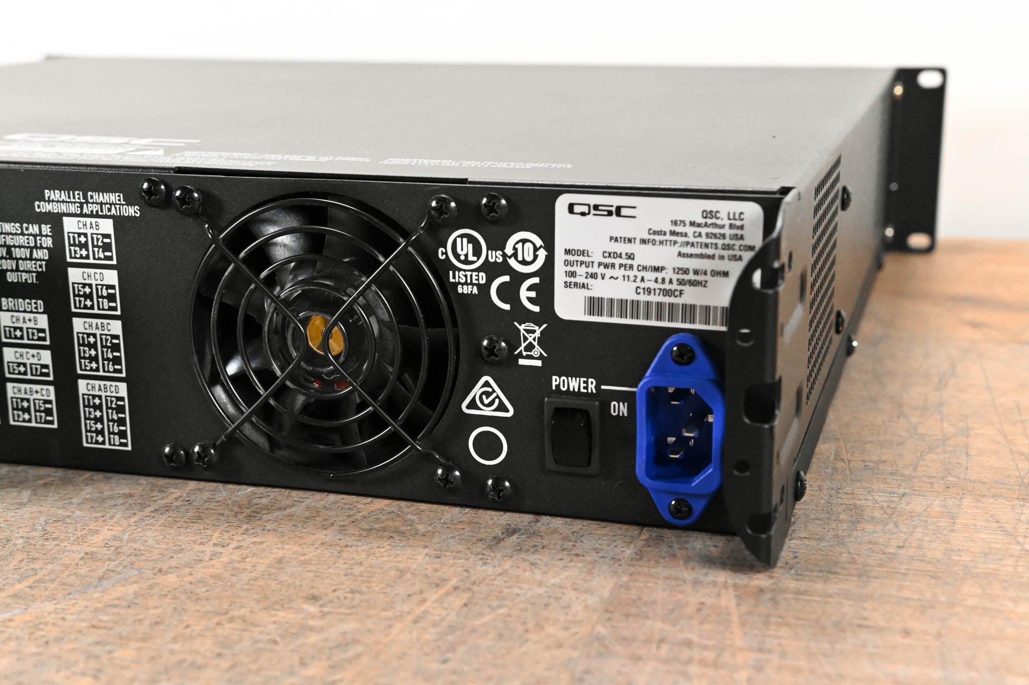 QSC CXD4.5 4-Channel Installation Power Amplifier with DSP