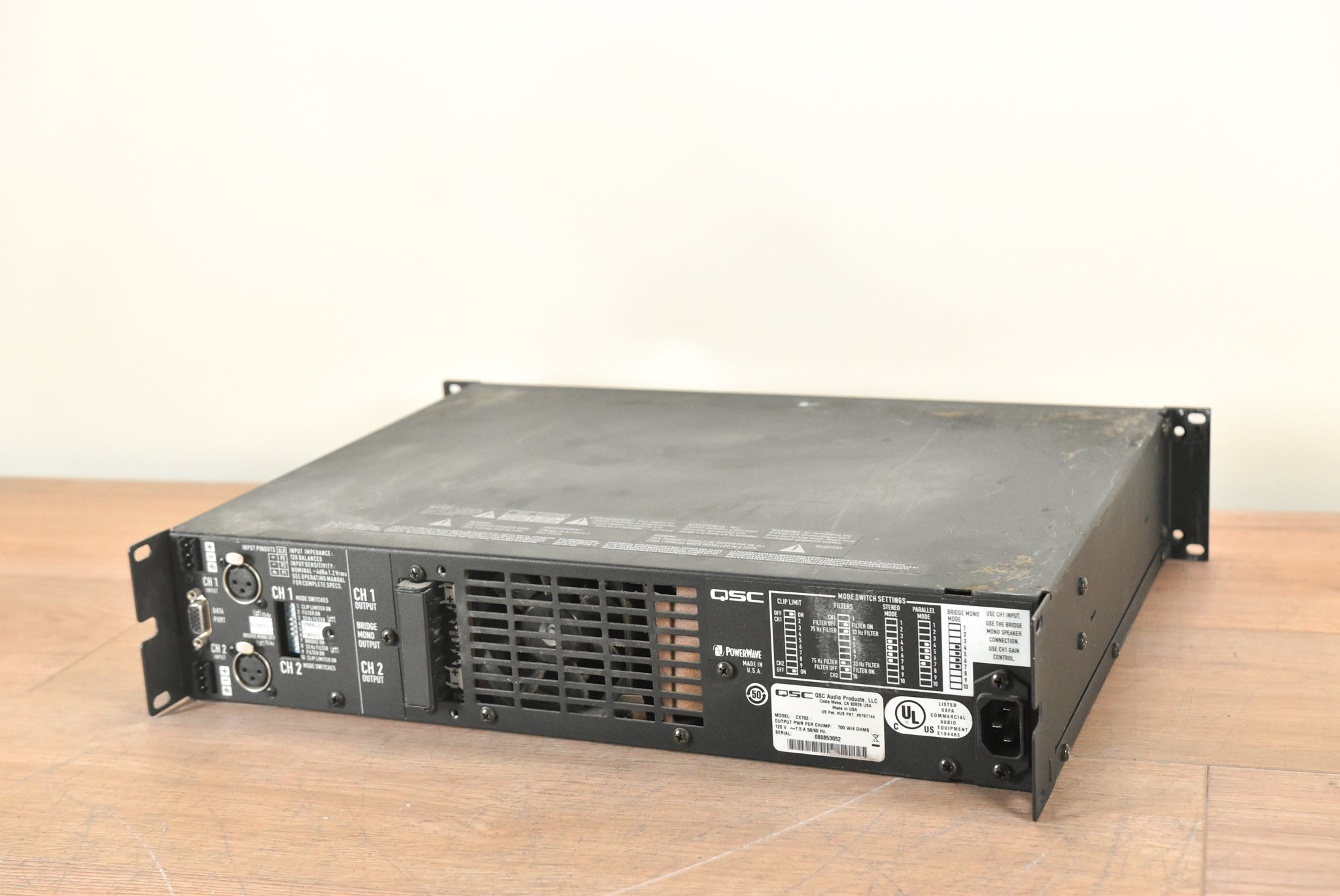 QSC CX702 2-Channel 700W Power Amplifier