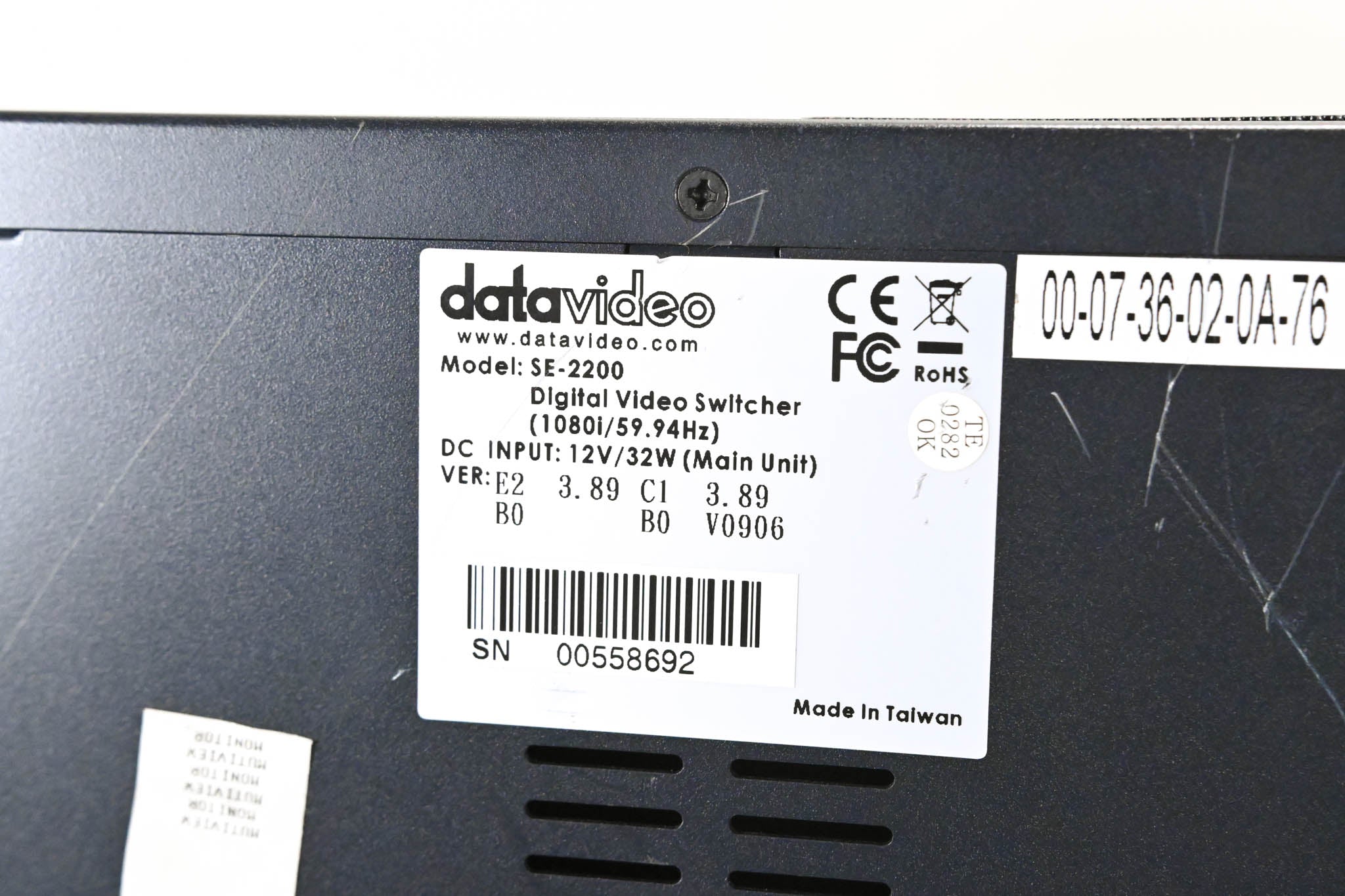 Datavideo SE-2200 Video Switcher and Controller (NO POWER SUPPLY