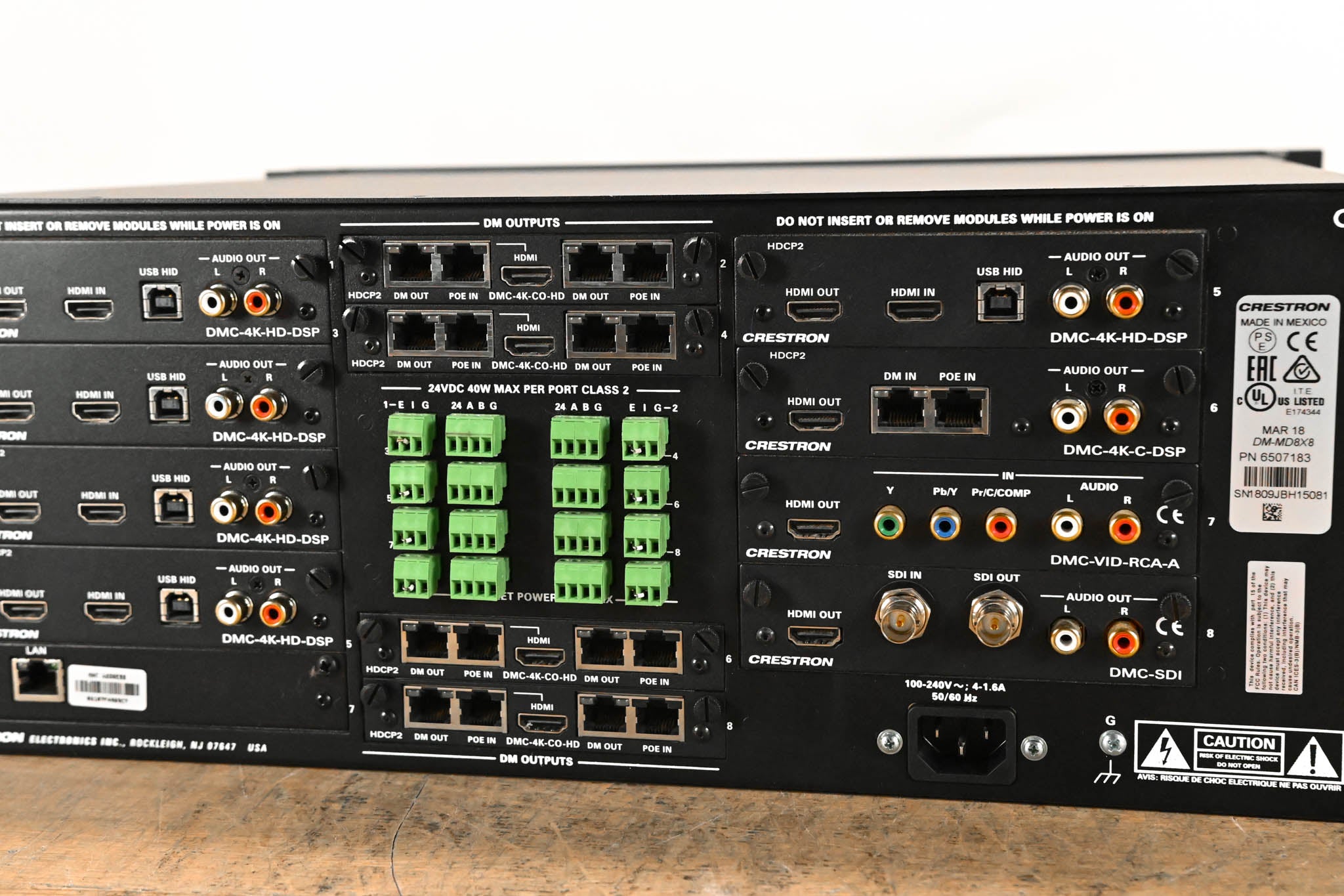 Crestron DM-MD8X8 8x8 DigitalMedia Switcher