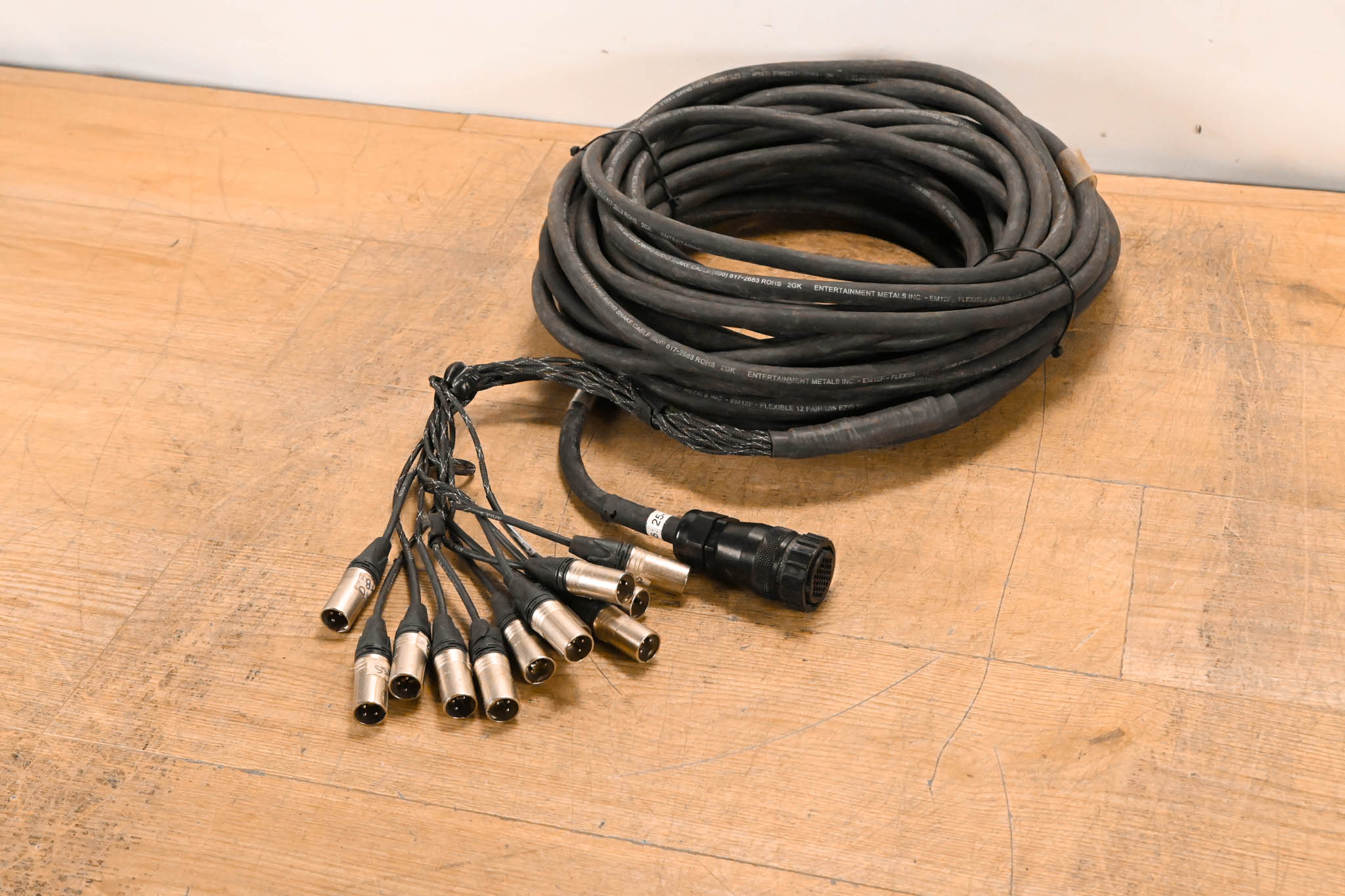 Unbranded 37-Pin CPC Female Connector to (12x)XLRM Cable - 75ft