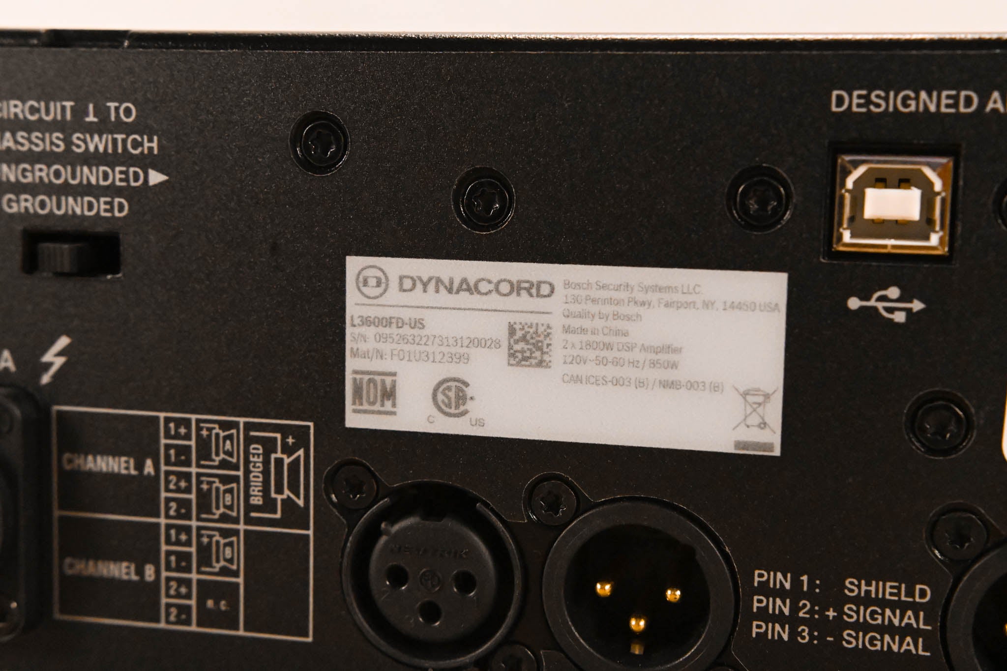 Dynacord L3600FD 2-Channel Power Amplifier with DSP