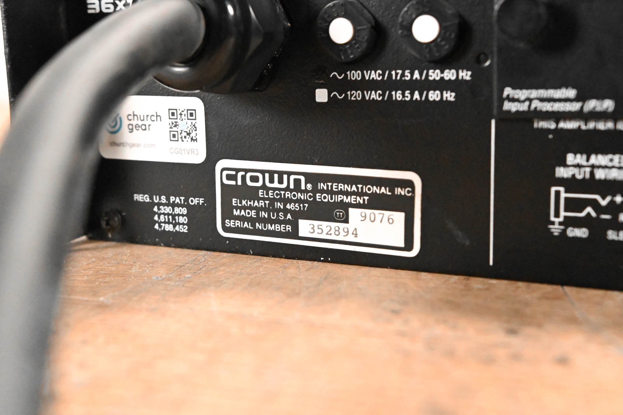 Crown Macro-Tech 36x12 2-Channel Power Amplifier