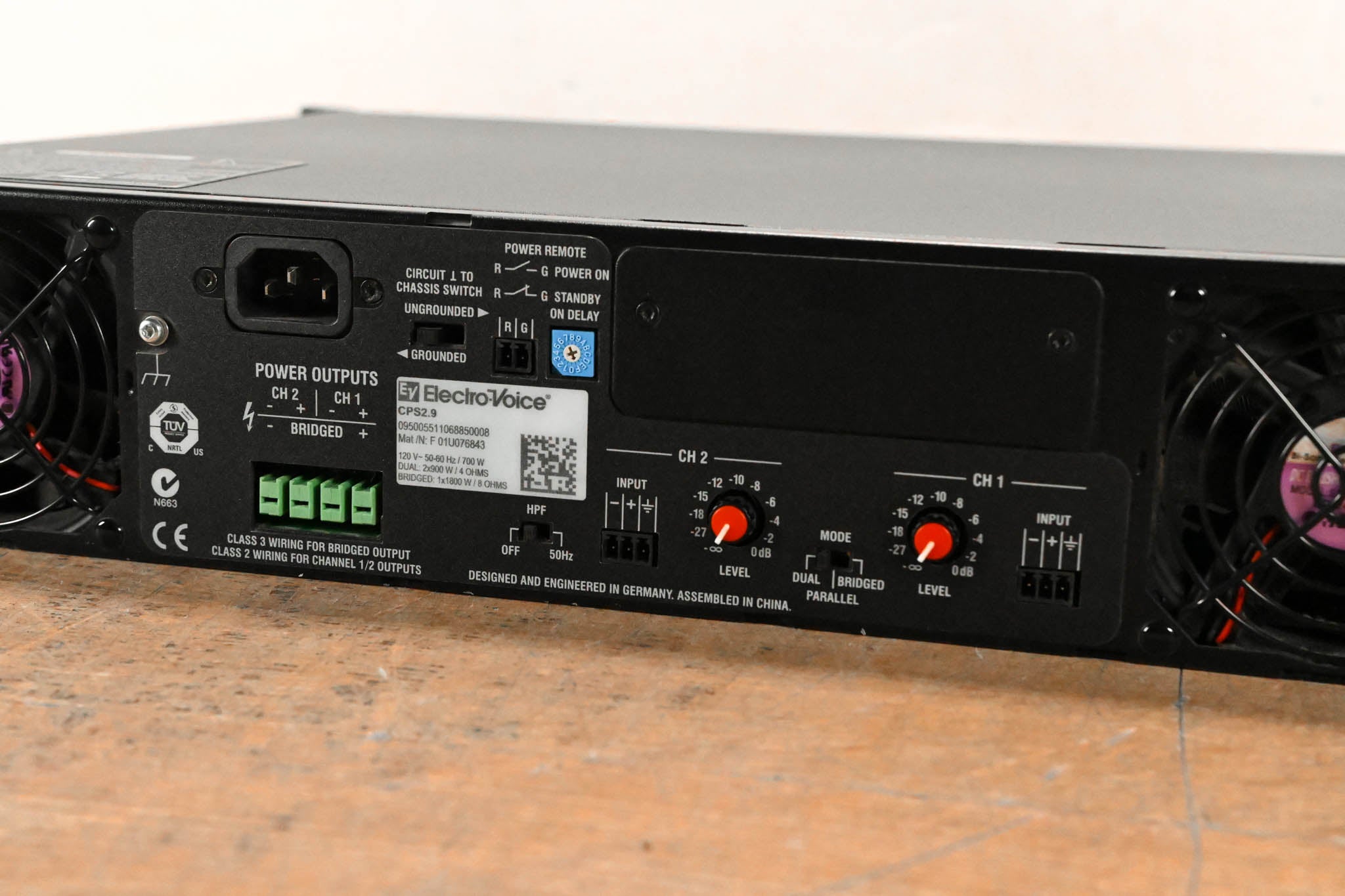 Electro-Voice (EV) CPS2.9 2-Channel Power Amplifier