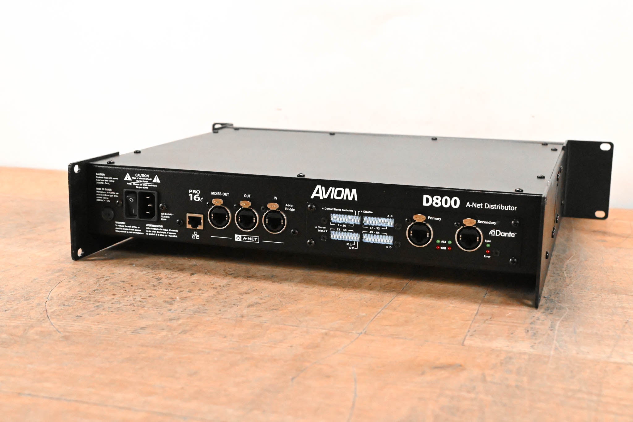 Aviom D800-Dante A-Net Distributor with Dante Connectivity