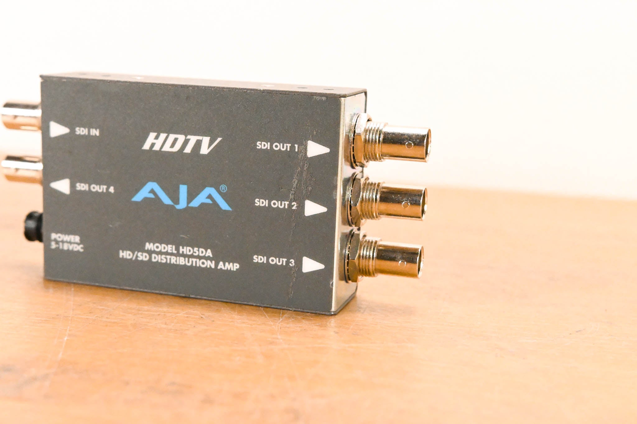 AJA HD5DA 1x4 HD/SD-SDI Distribution Amplifier/Repeater NO POWER SUPPLY