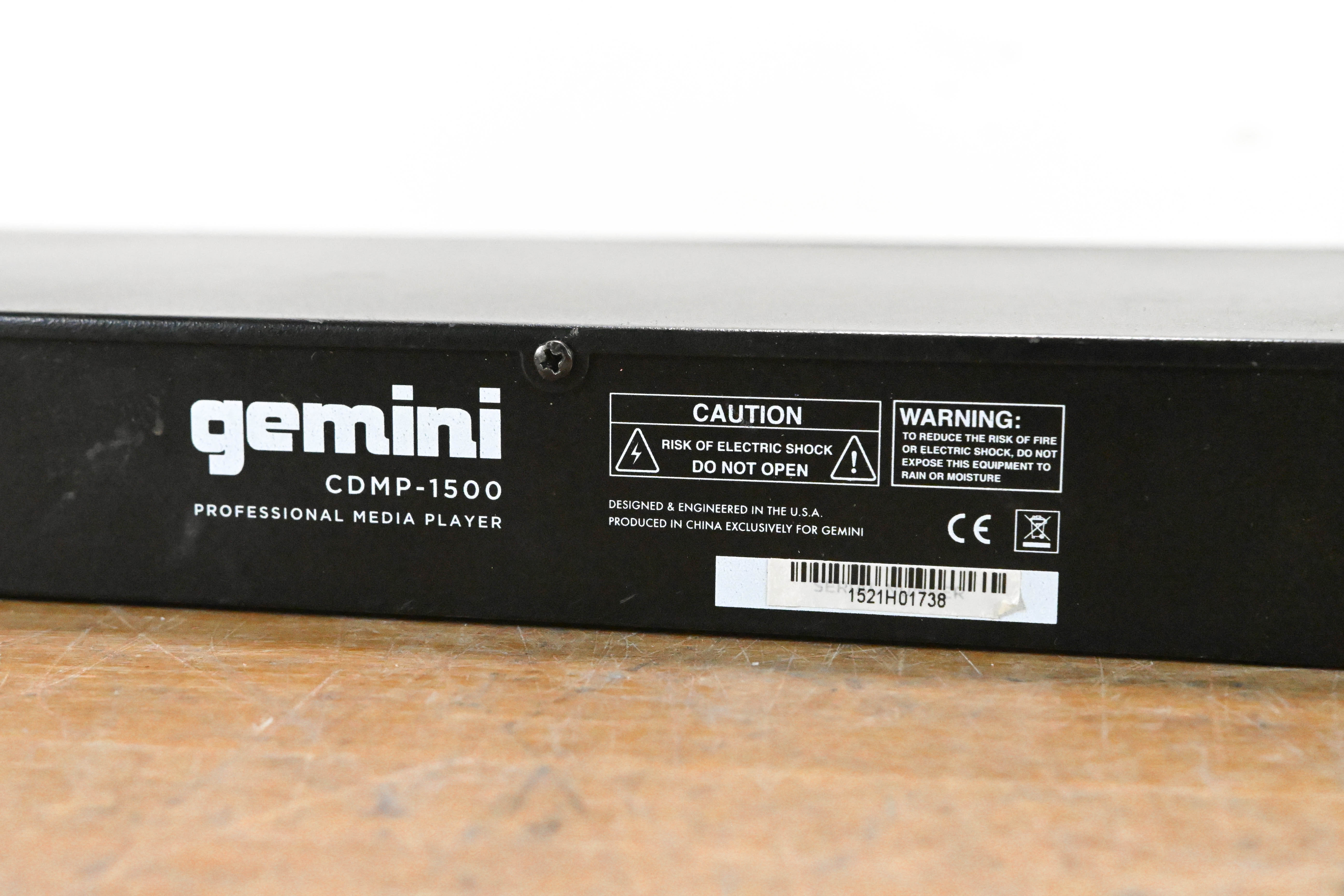 Gemini CDMP-1500 Rackmount CD and USB Media Player