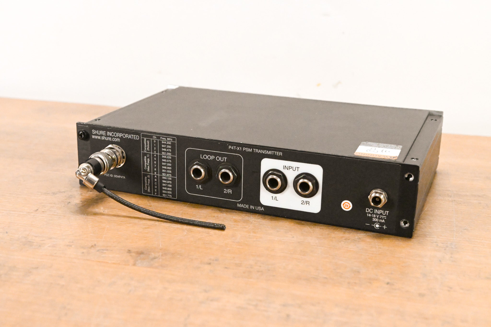 Shure P4T-X1 Wireless Transmitter for PSM 400 - X1 Band NO POWER SUPPLY
