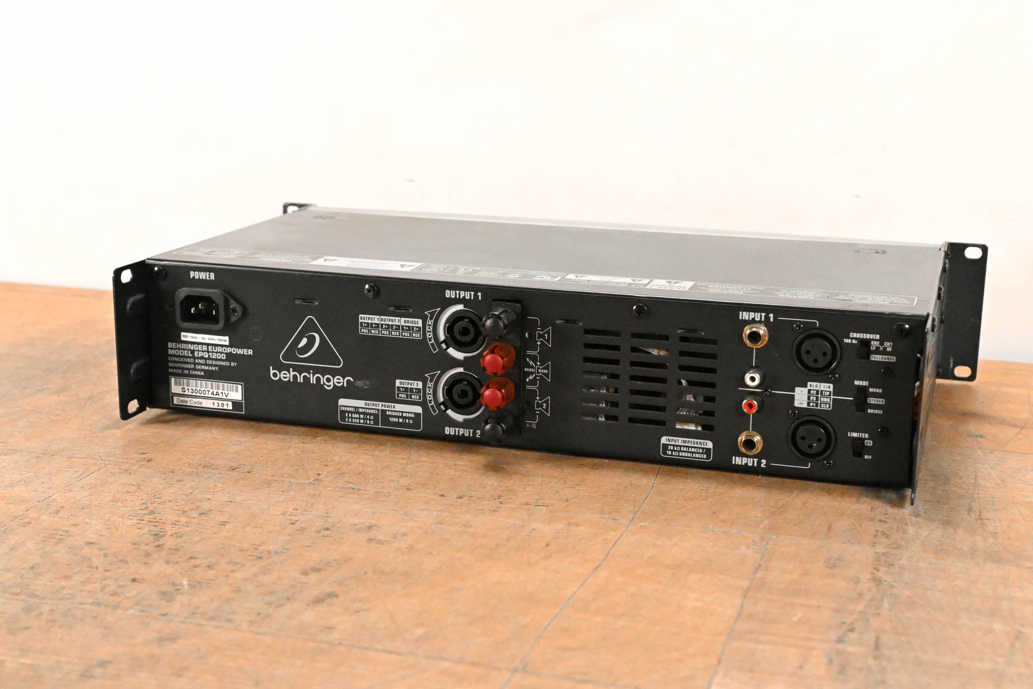 Behringer Europower EPQ1200 Stereo Power Amplifier
