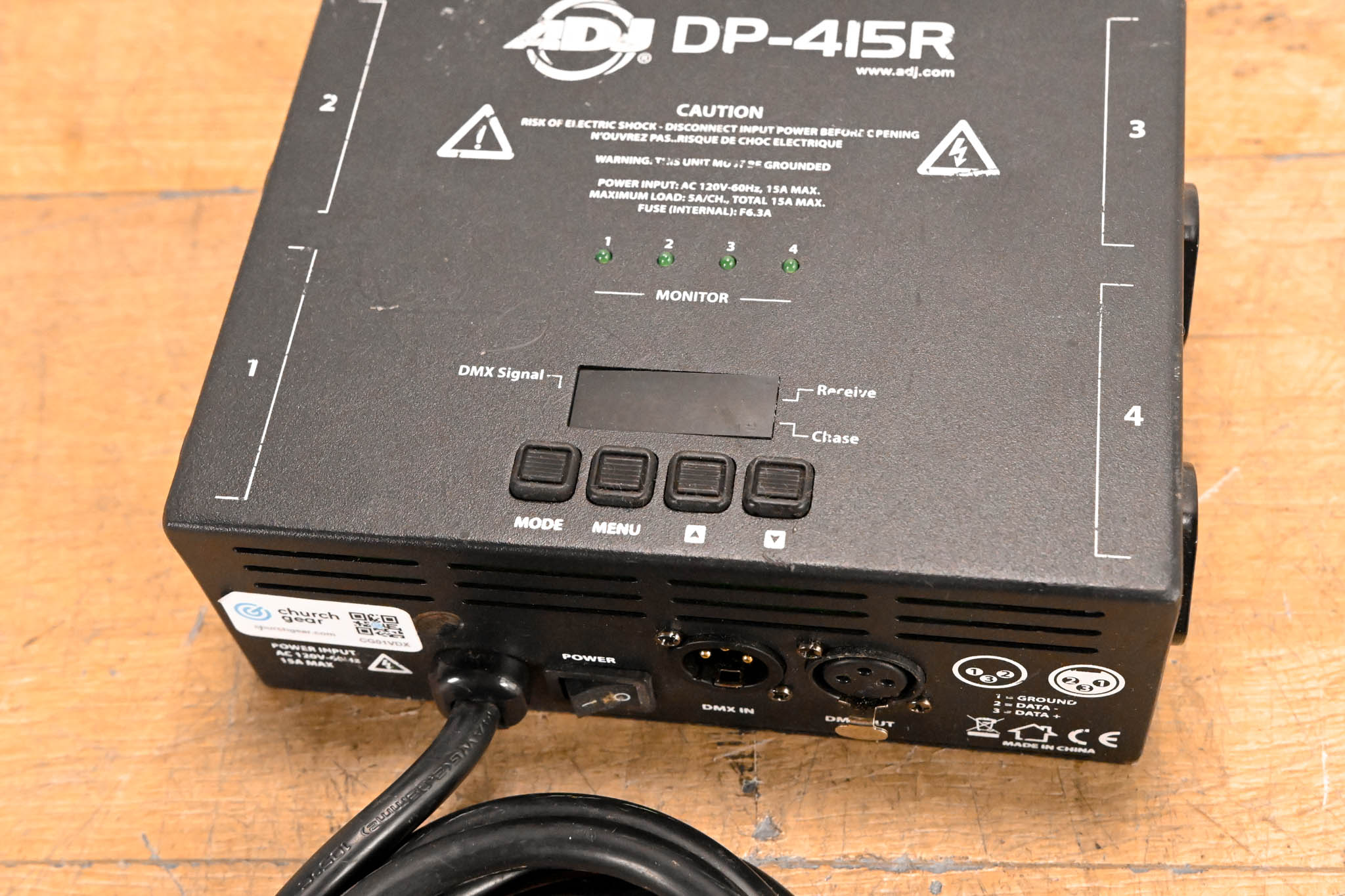 ADJ DP-415R 4-Channel 600W DMX Dimmer/Switch Pack