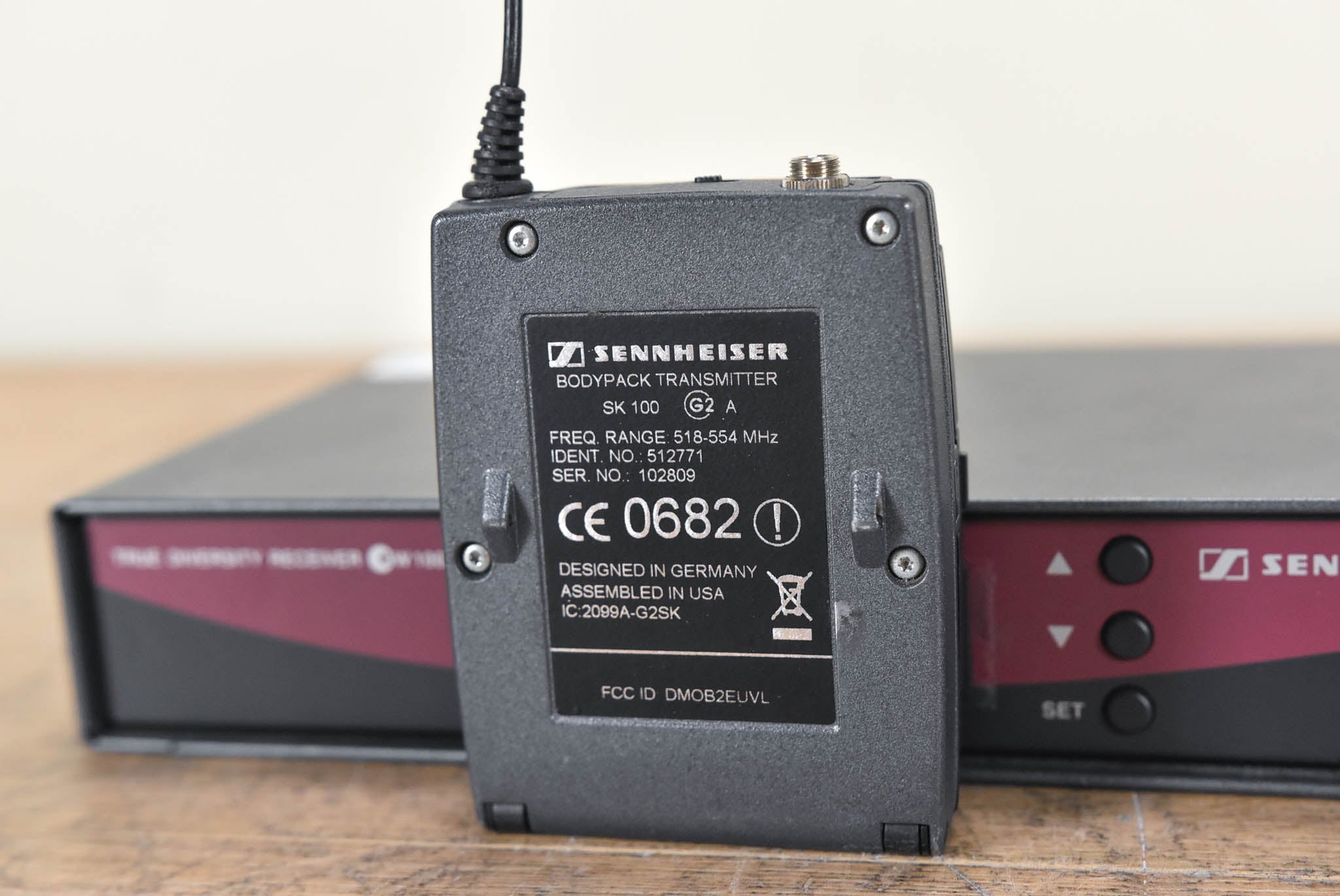 Sennheiser ew 100 G2 Bodypack Wireless System 518-554MHz NO POWER SUPPLY