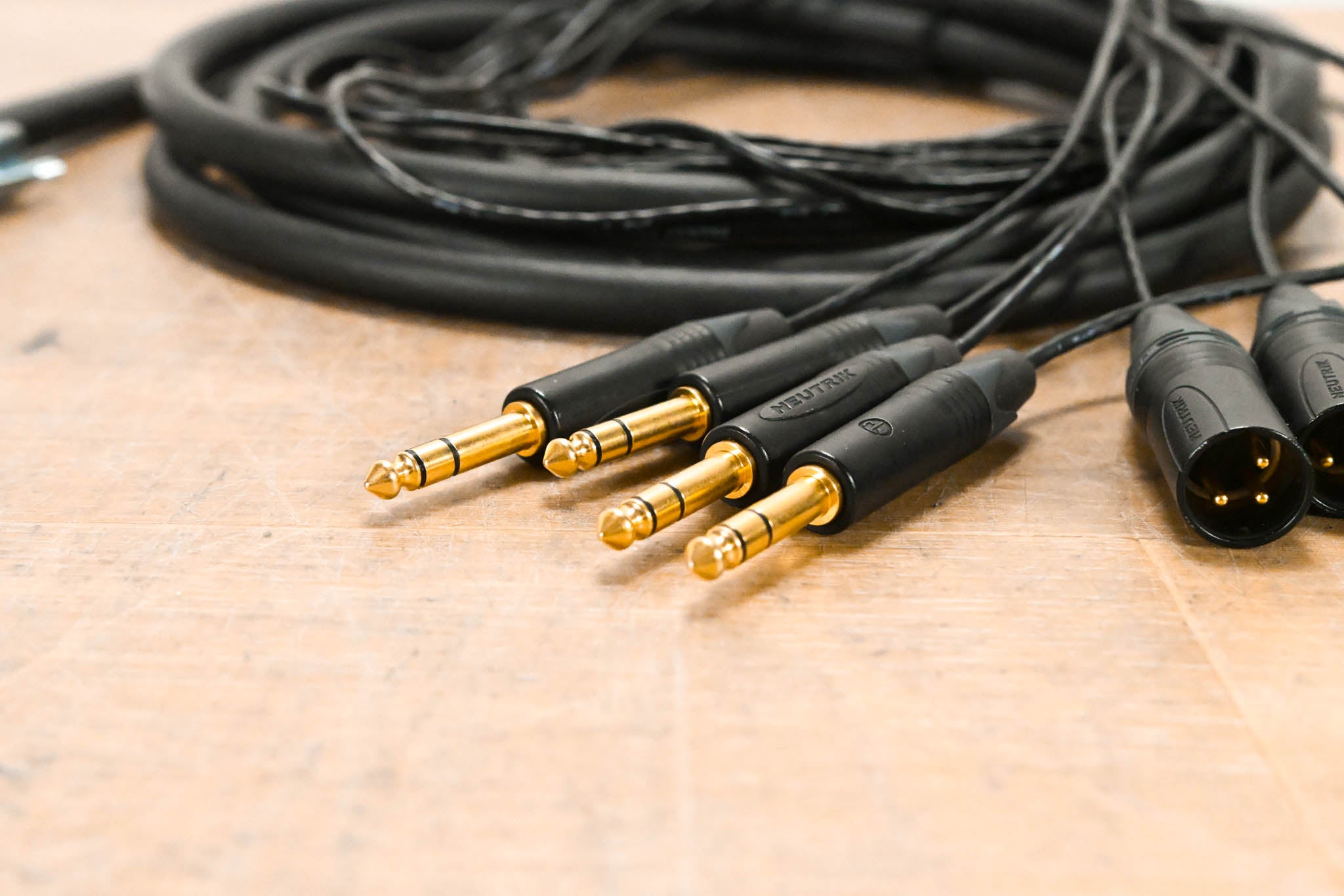 Unbranded DB25 Male to (4x) XLRM and (4x) TRS Cable - 15'