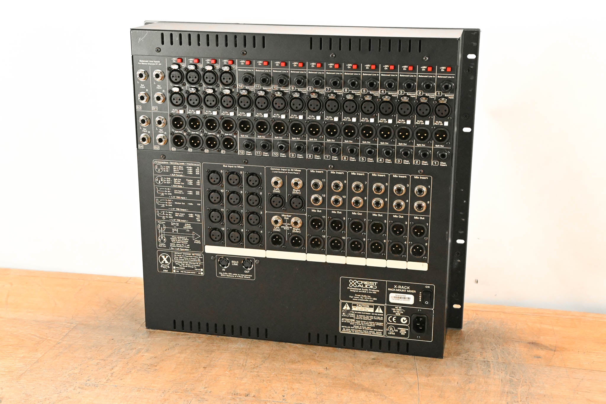Crest Audio XRM X-Rack Rackmount Monitor Mixer