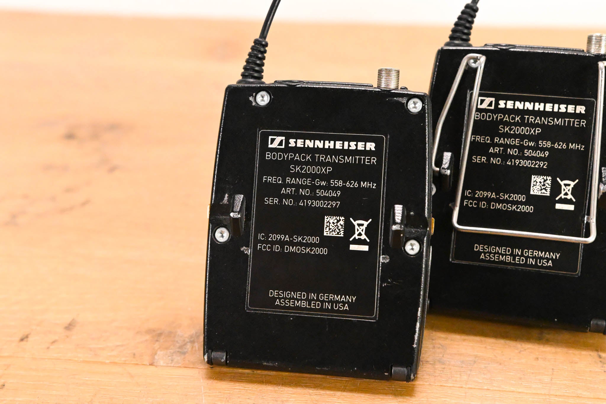 Sennheiser EM 2050 Wireless Receiver w/ two Beltpacks - 558-626 MHz
