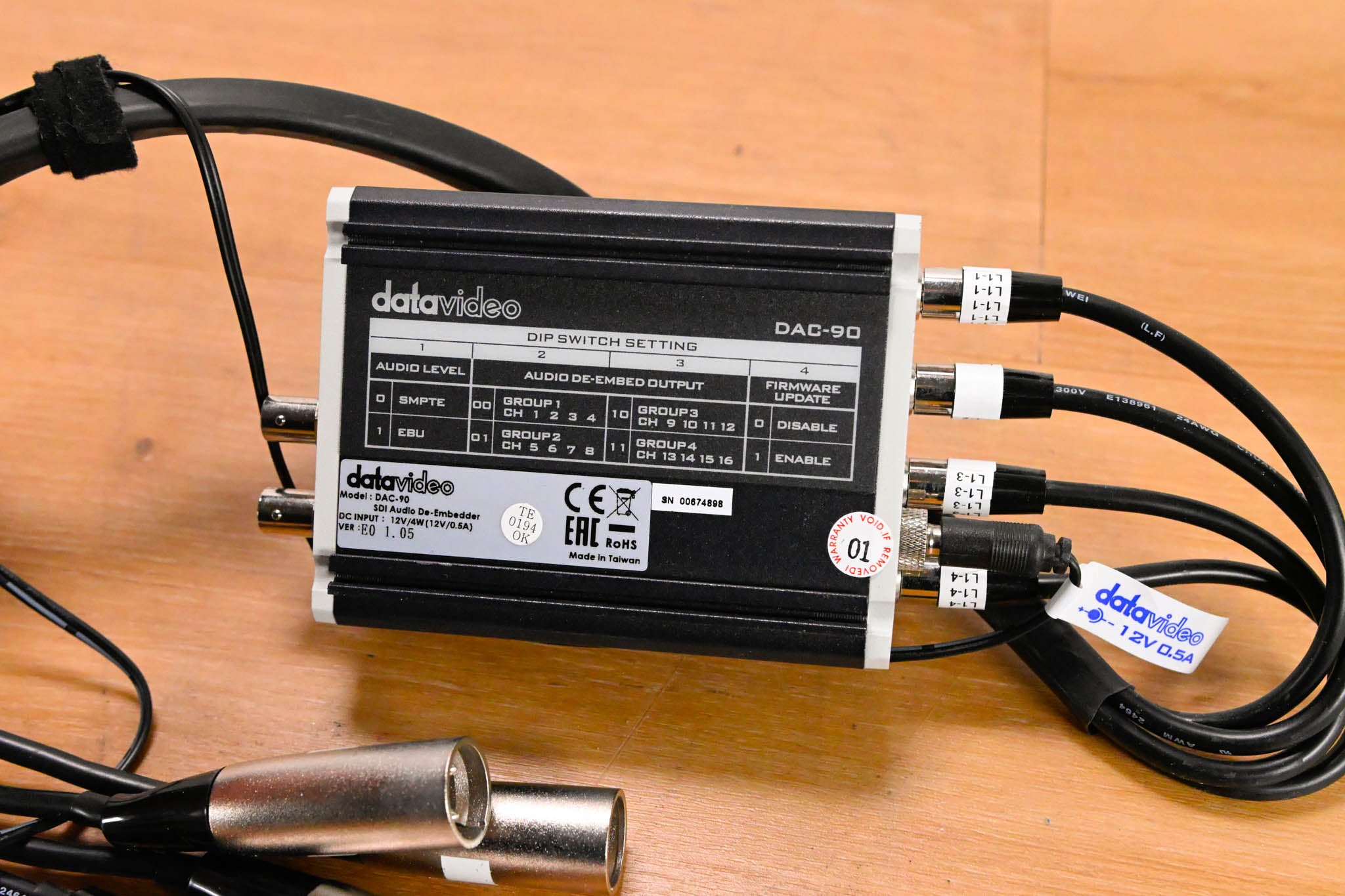 Datavideo DAC-90 SDI Audio De-Embedding Box
