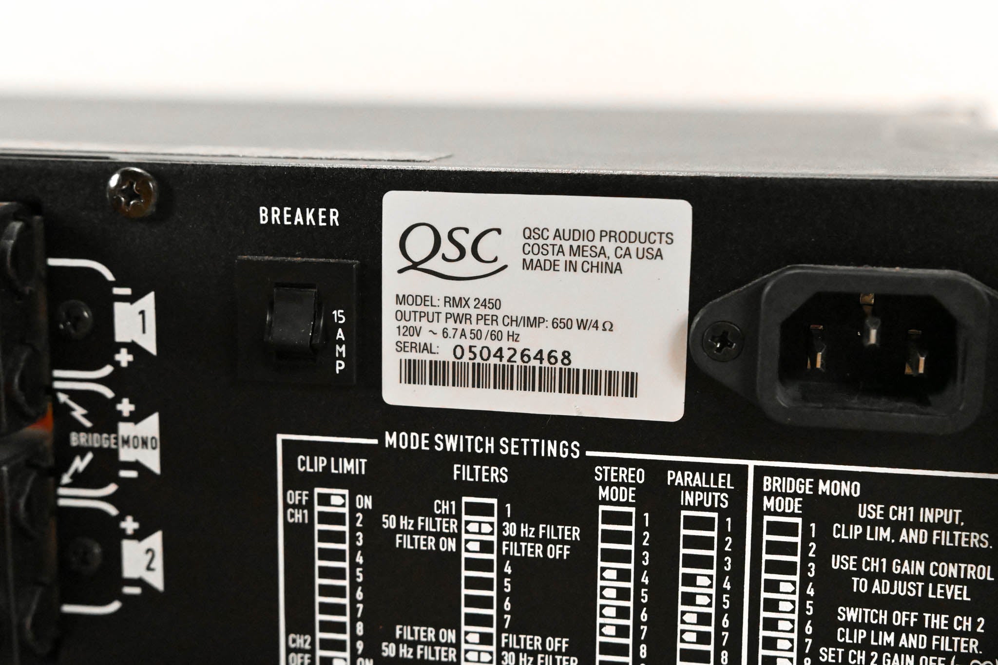 QSC RMX2450 2-Channel Power Amplifier