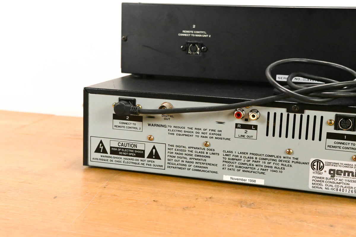 Gemini CD-9500 Pro III Dual CD Player with Controller