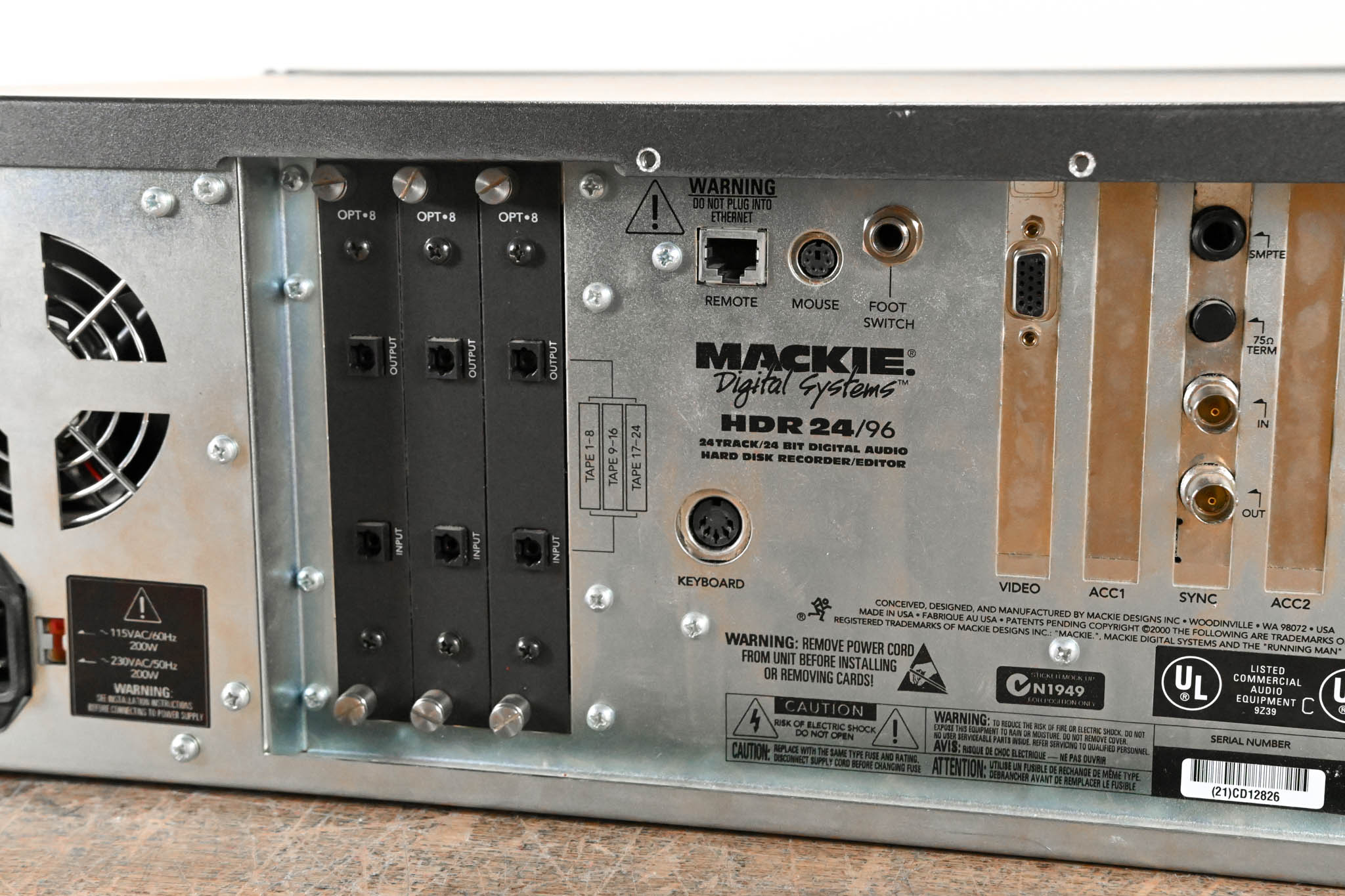 Mackie HDR24/96 24-Bit 24-Track Digital Audio Hard Disk Recorder