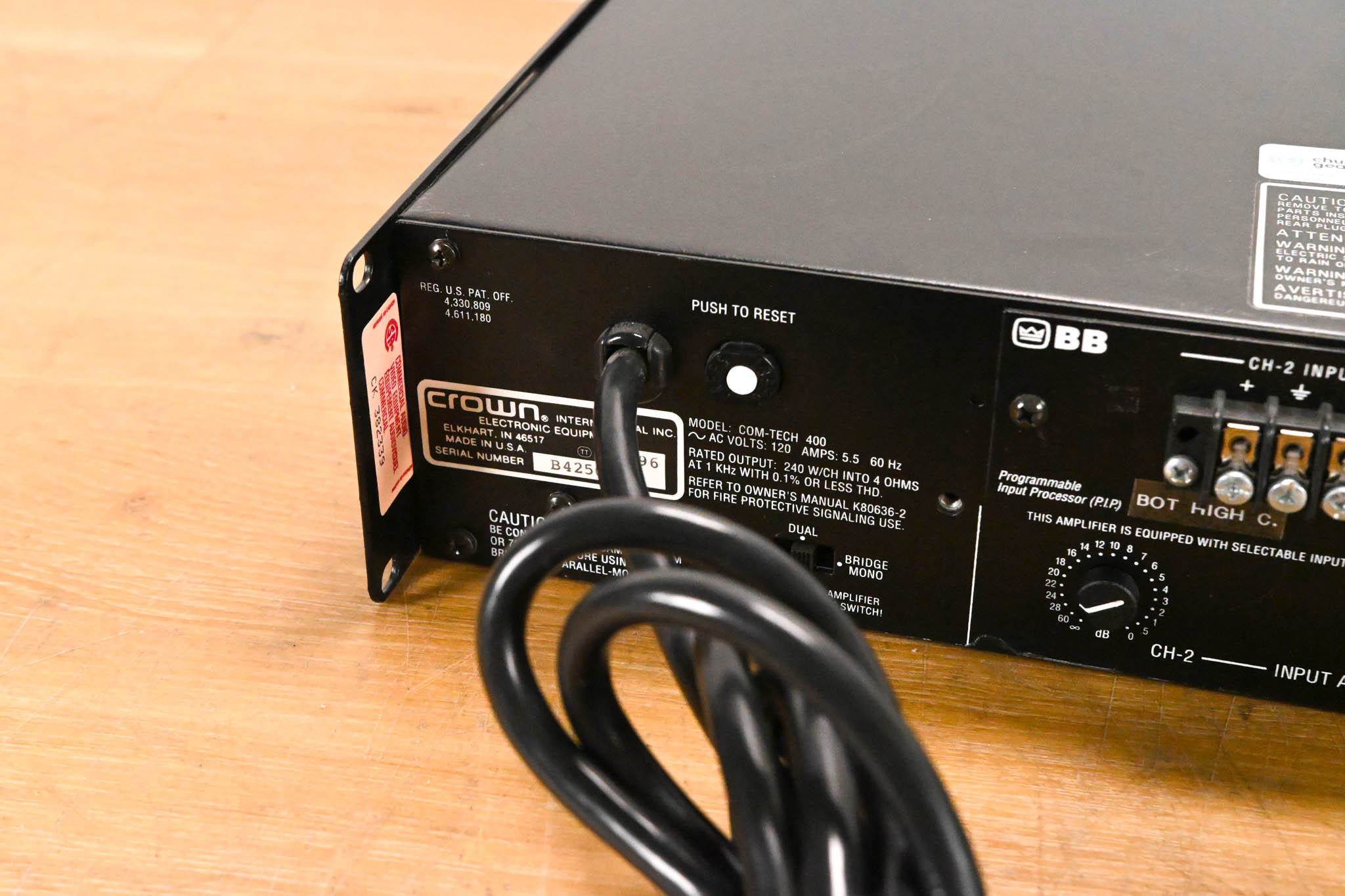 Crown Com-Tech 400 2-Channel Power Amplifier