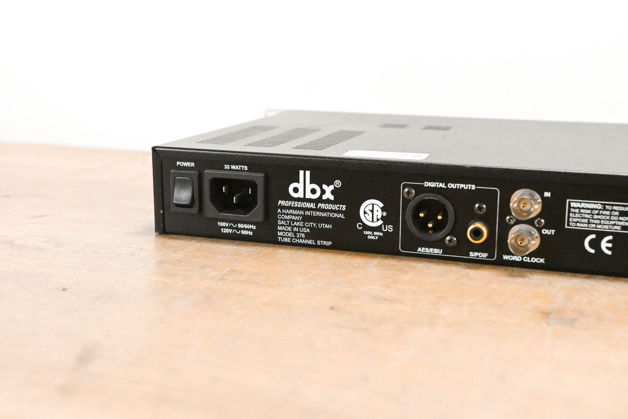 dbx 376 Tube Channel Strip with Digital Out