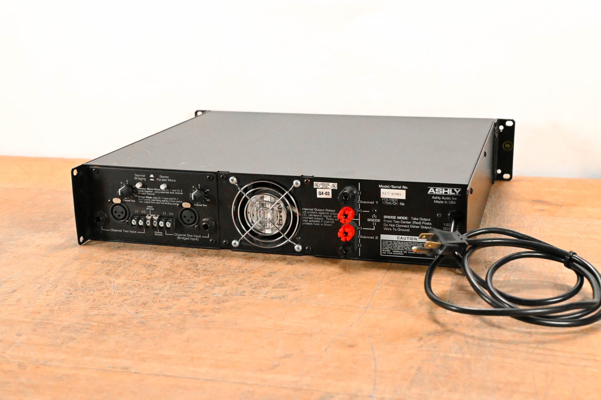 Ashly FTX-1501 FTX Series III Stereo MOSFET Power Amplifier