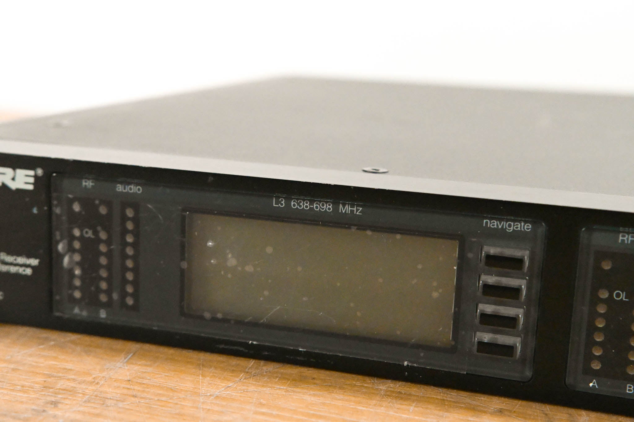 Shure UR4D Dual-Channel UHF Wireless Receiver - L3 Band: 638-698 MHz