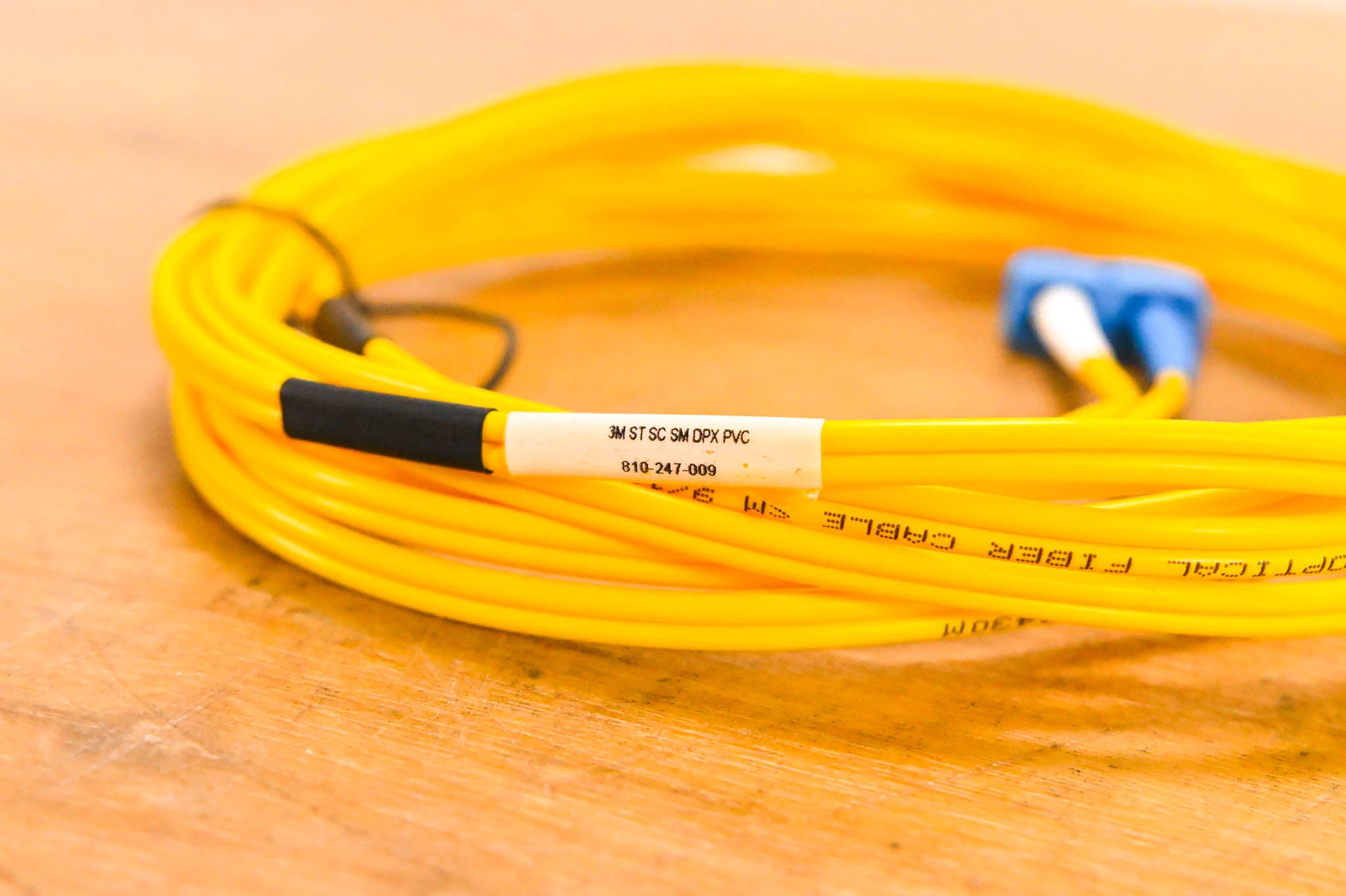 Unbranded SC-ST Duplex Single Mode Fiber Optic Patch Cable - 10'