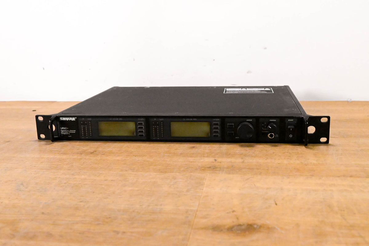 Shure UR4D+ Dual-Channel Wireless Receiver - G1 Band: 470-530 MHz