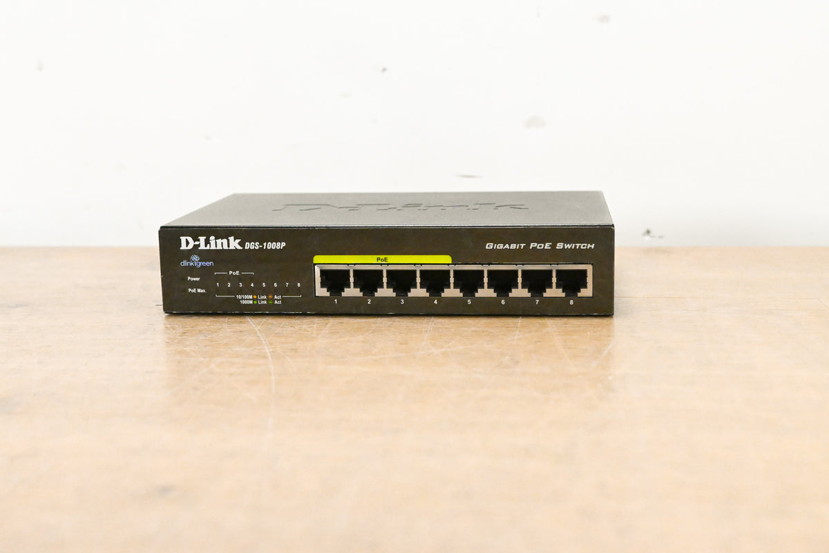 D-Link DGS-1008P 8-Port Gigabit Unmanaged PoE Switch (NO POWER SUPPLY)