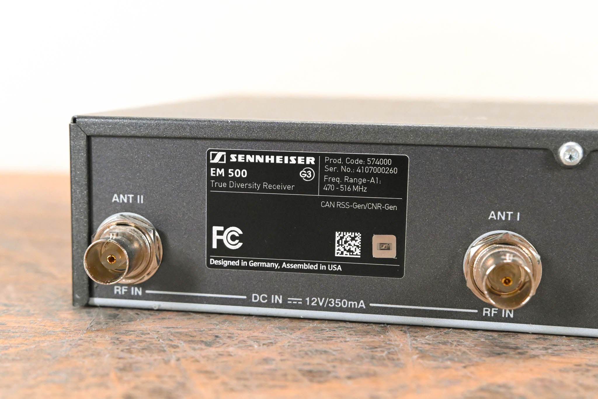 Sennheiser EM 500 G3 Wireless Receiver - 470-516 MHz (NO POWER SUPPLY)