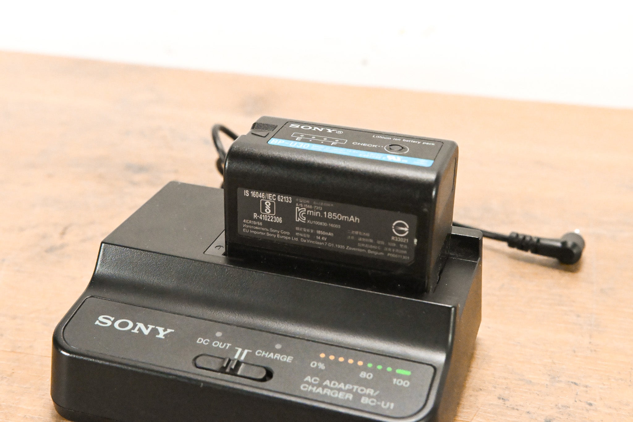 Sony BC-U1 AC Adapter/Charger with BP-U30 Battery (NO POWER SUPPLY)