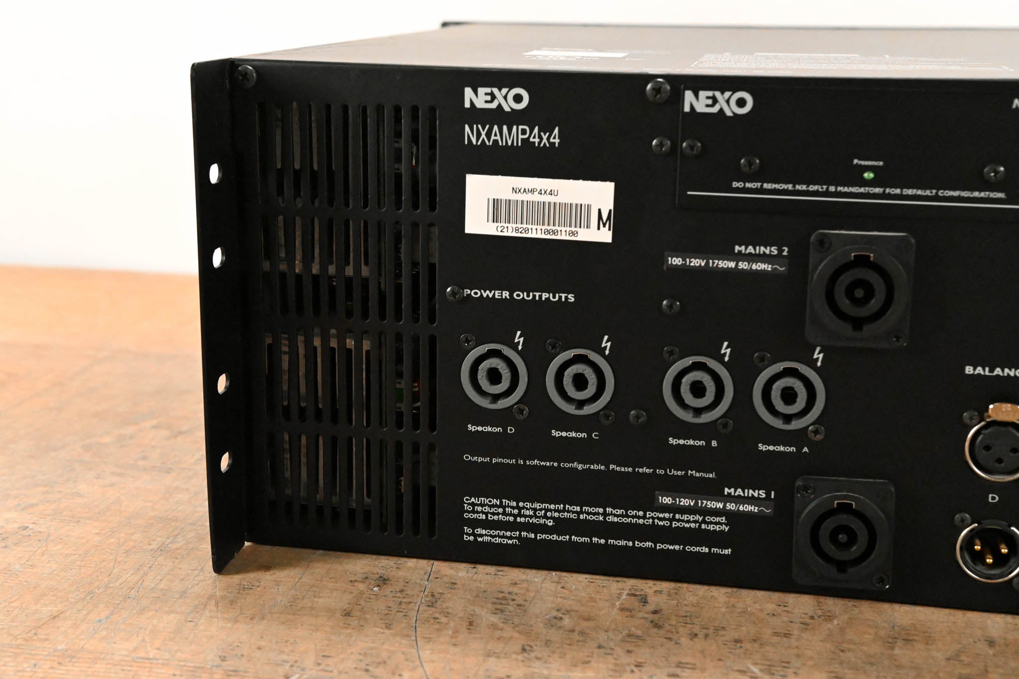 NEXO NXAMP4x4 4-CH Power Amp and Loudspeaker Controller (NO POWER CABLE)
