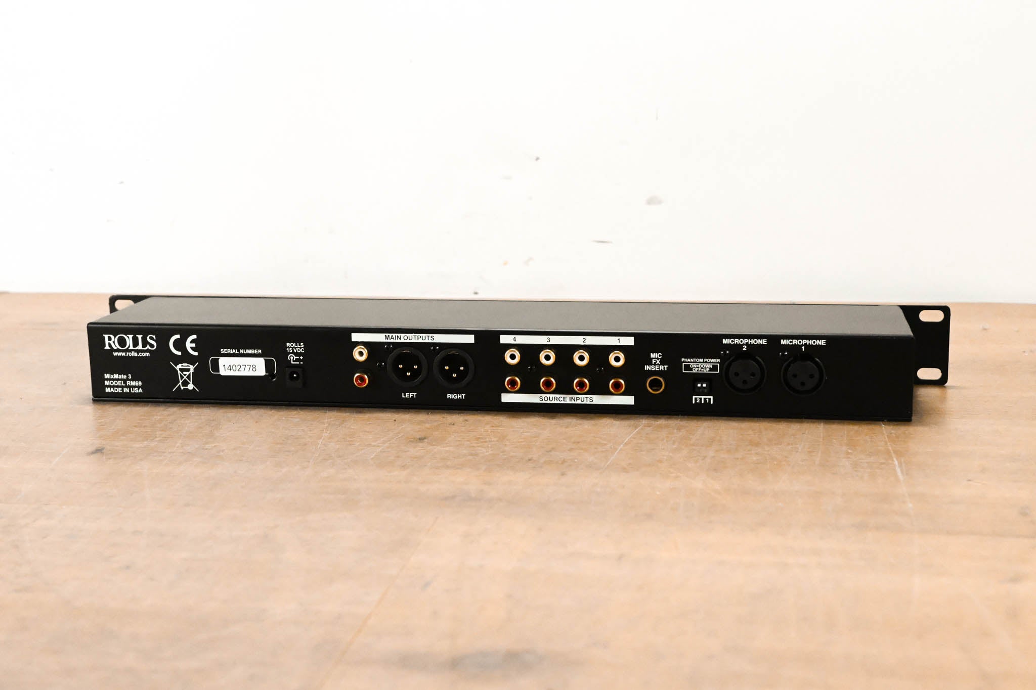 ROLLS RM69 MixMate 3 6-Channel Stereo Line / Microphone Mixer
