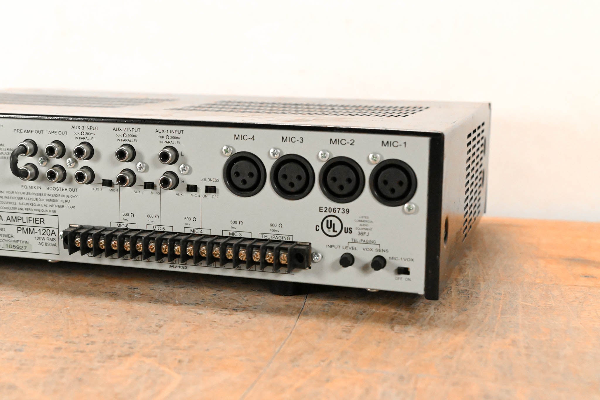 Speco Technologies PMM120A 120W PA Mixer Power Amplifier with 6 Inputs