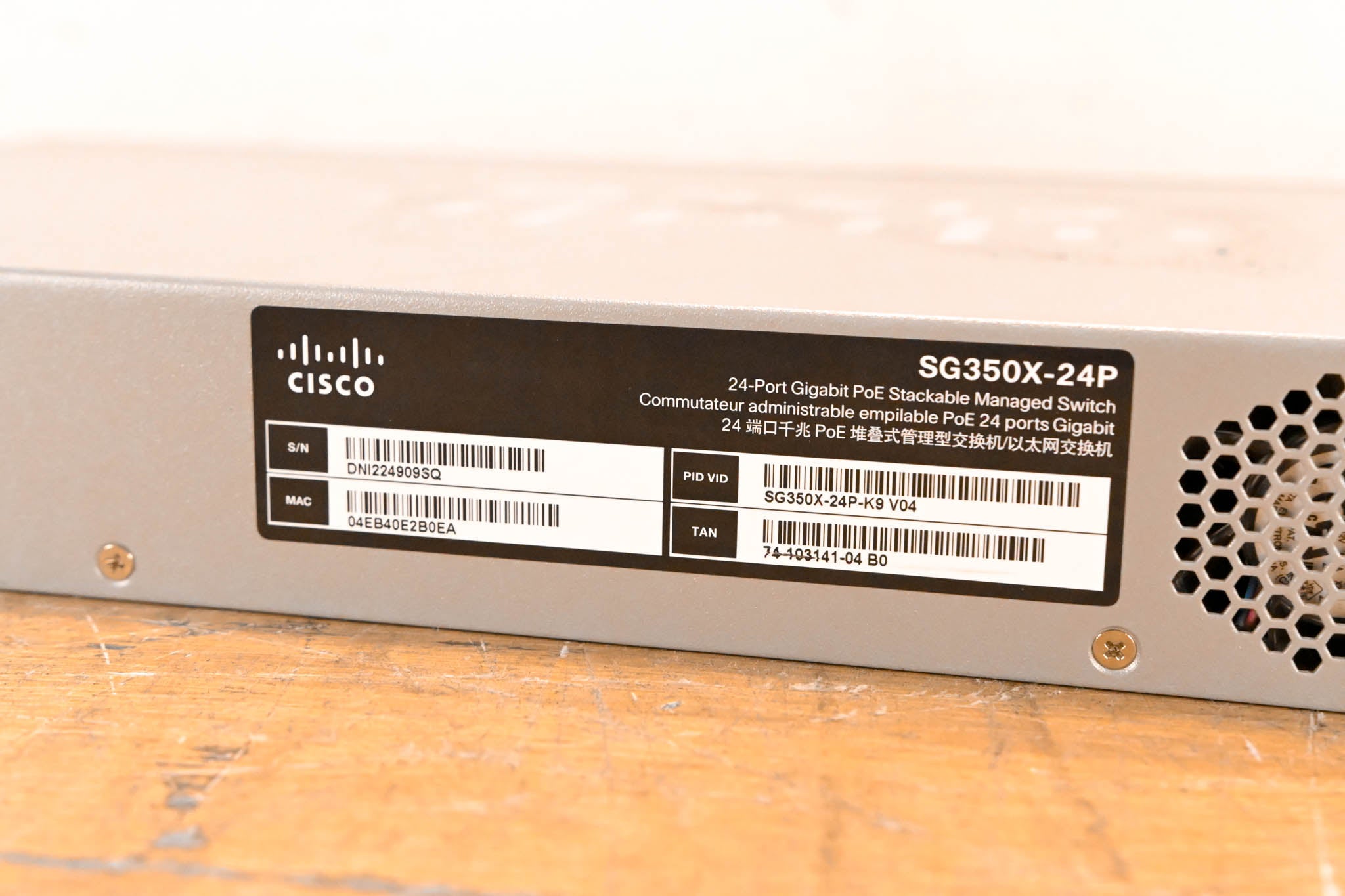 Cisco SG350X-24P 24-Port Gigabit PoE Stackable Managed Switch