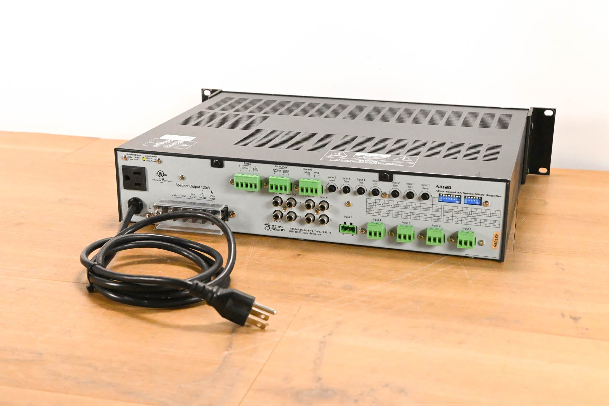 Atlas Sound AA120 6-Channel 120W Mixer Amplifier