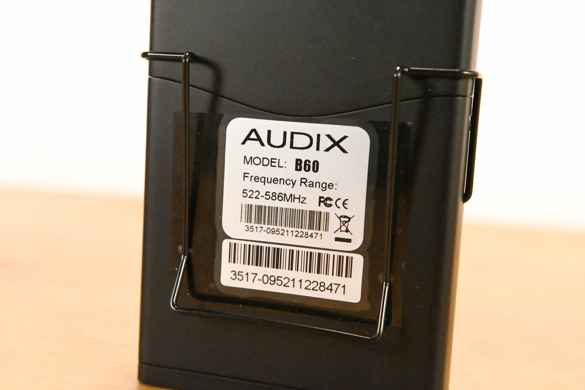 Audix R42 Dual Wireless Receiver w/ one B60 Bodypack - A Band (NO PSU)