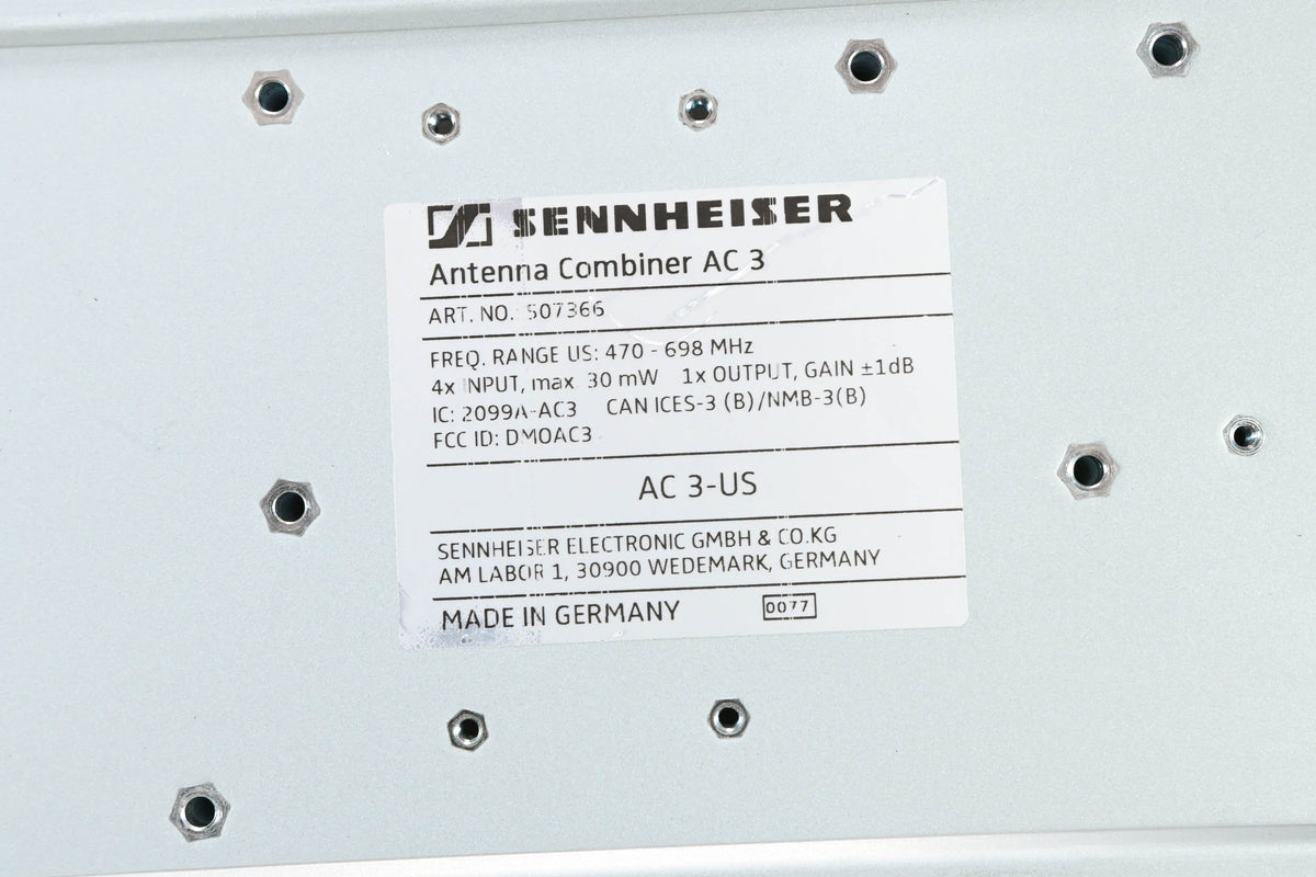 Sennheiser AC 3-US Antenna Combiner - 470-698 MHz