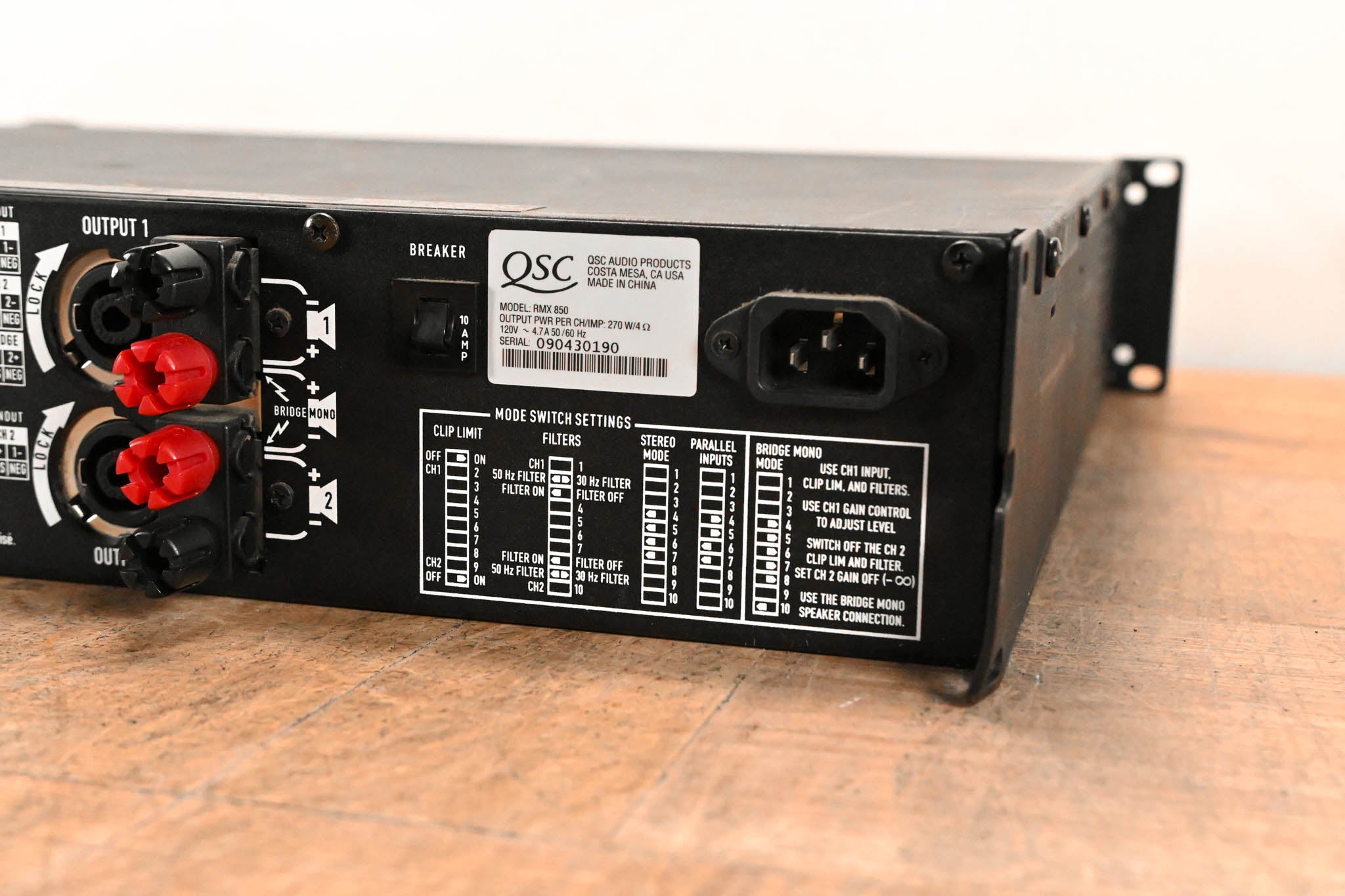 QSC RMX850 2-Channel Power Amplifier